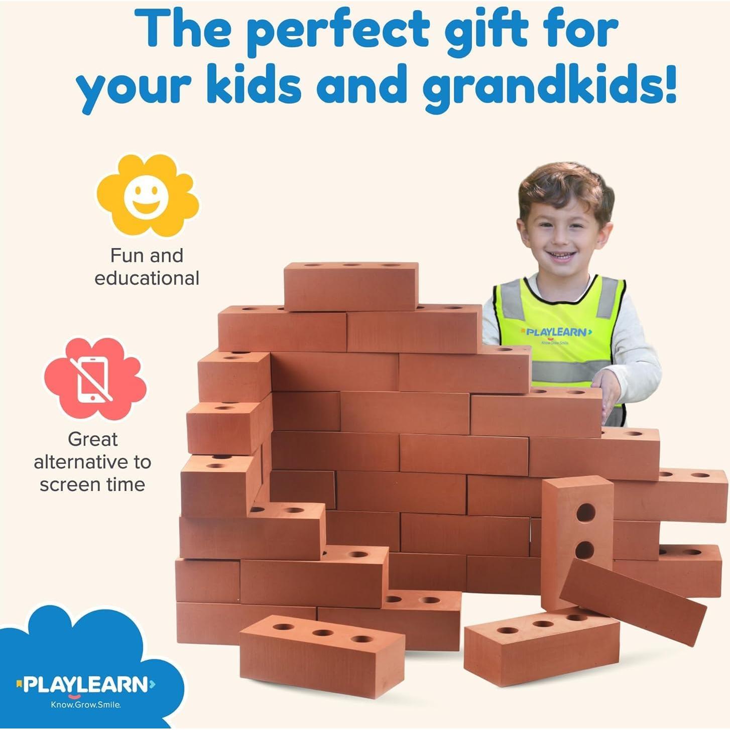 Bloques de Construcción de Espuma Playlearn - 50 Piezas para Niños