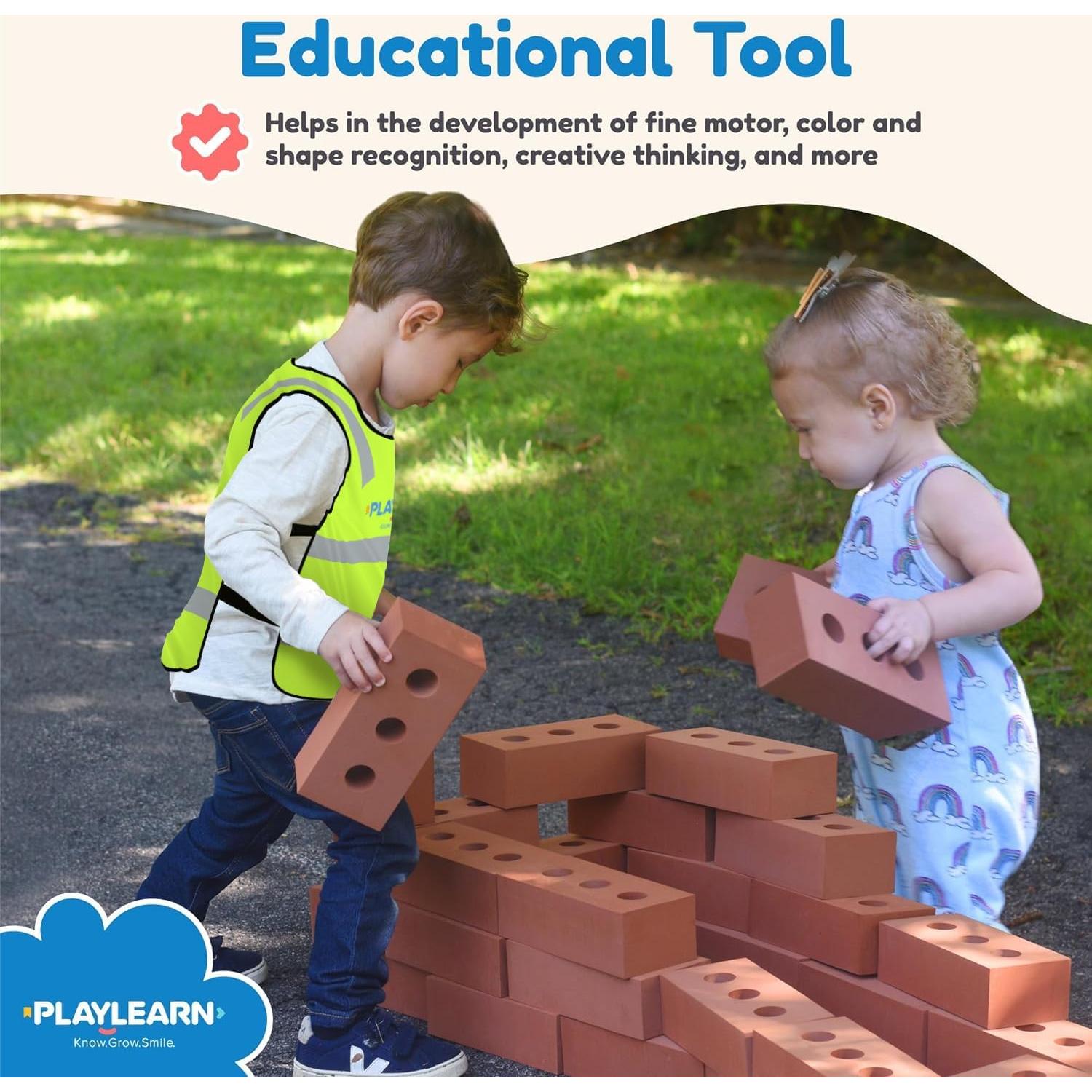 Bloques de Construcción de Espuma Playlearn - 50 Piezas para Niños
