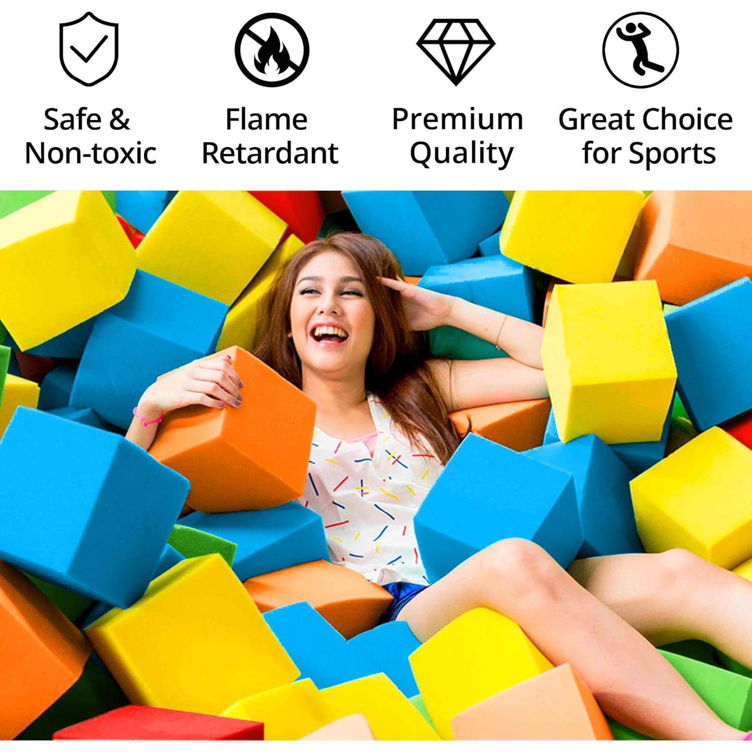 Cubos de Espuma INCLAKE 144 pcs 15cm Retardantes de Llama