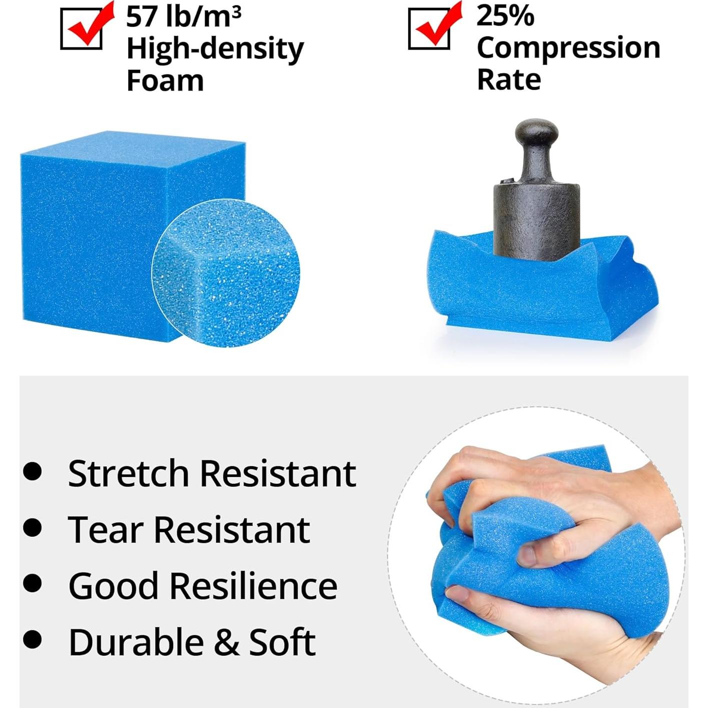 Cubos de Espuma INCLAKE 144 pcs 15cm Retardantes de Llama