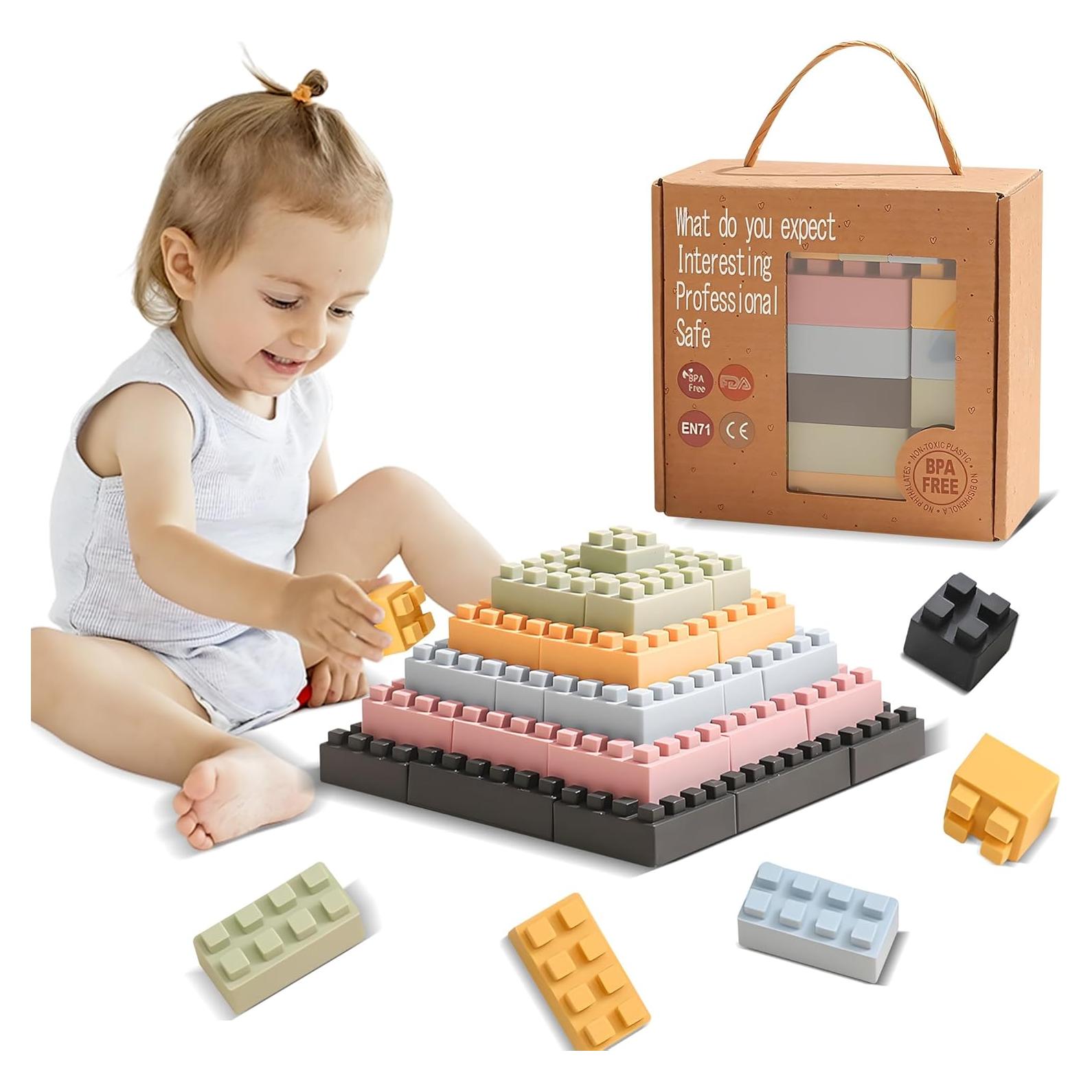 Bloques de Silicona Suaves ROHSCE 20PCS Juguete Educativo