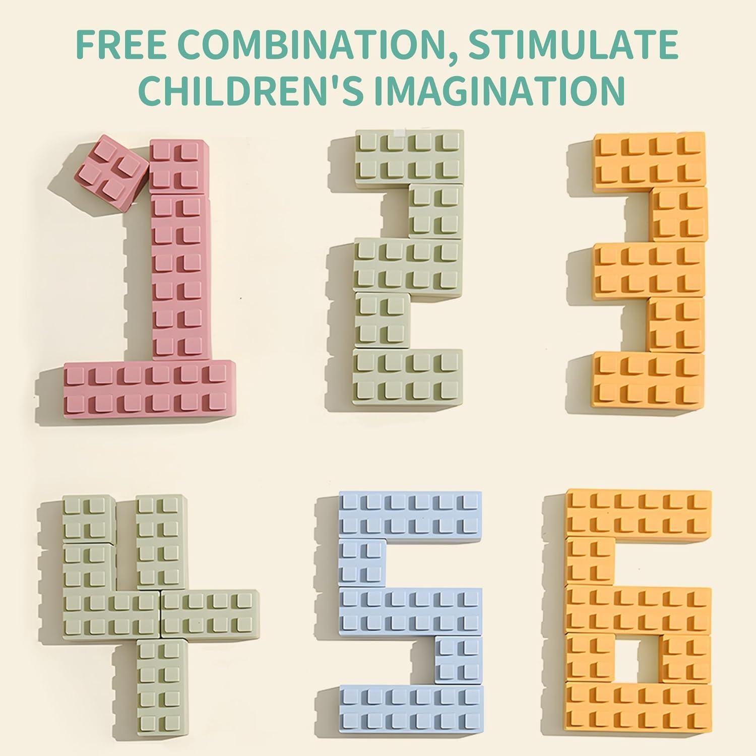 Bloques de Silicona Suaves ROHSCE 20PCS Juguete Educativo