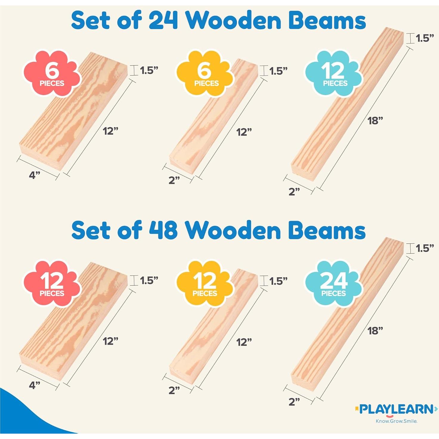 Vigas de Espuma Playlearn 24 Piezas para Niños - Incluye Chaleco y Bolsa