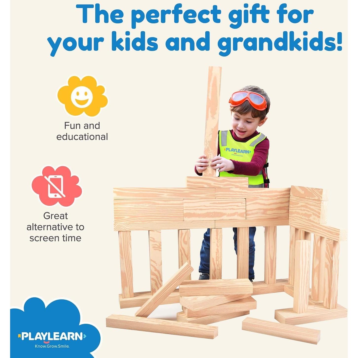 Vigas de Espuma Playlearn 24 Piezas para Niños - Incluye Chaleco y Bolsa