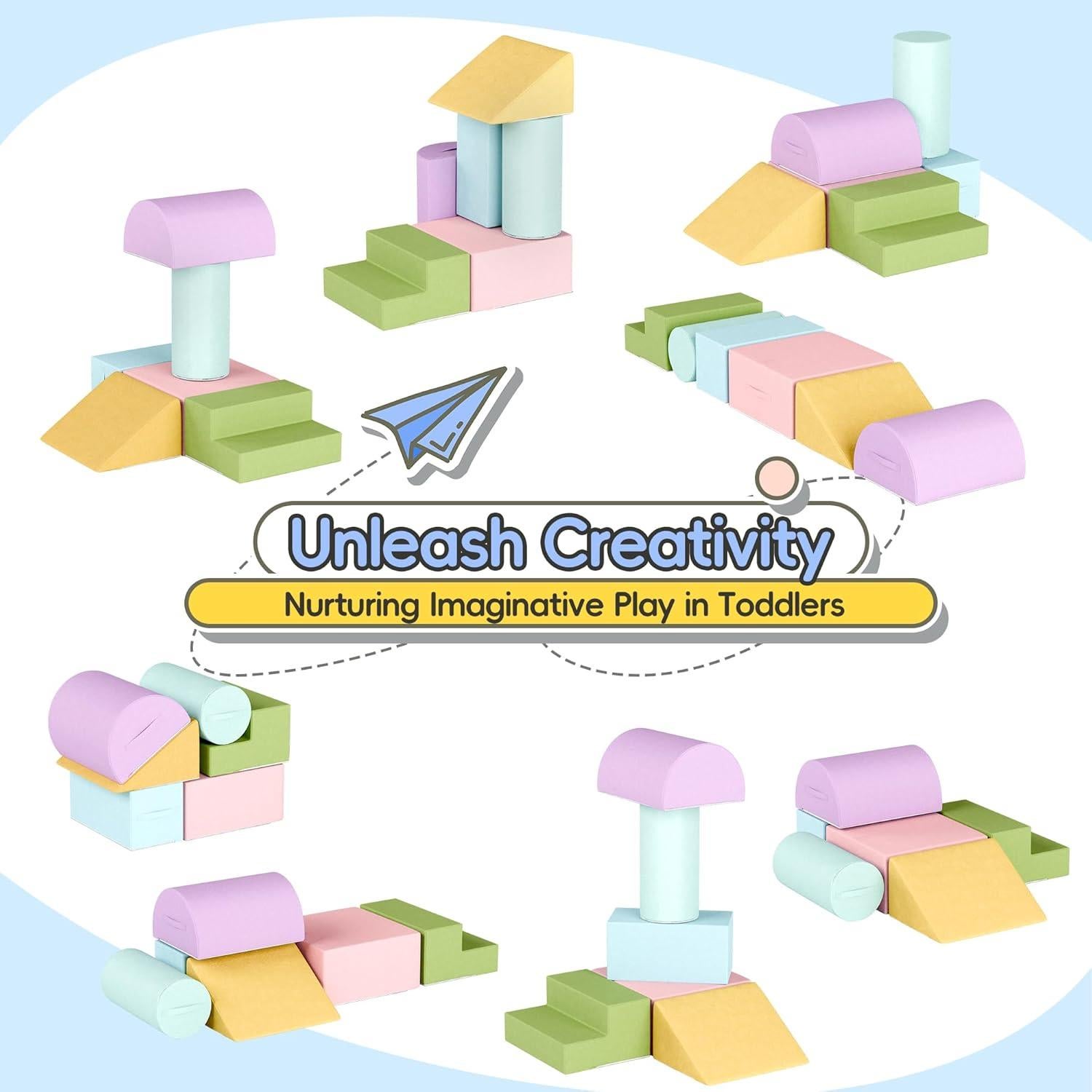 Bloques de Escalada de Espuma MU 6 Piezas Multicolor para Niños