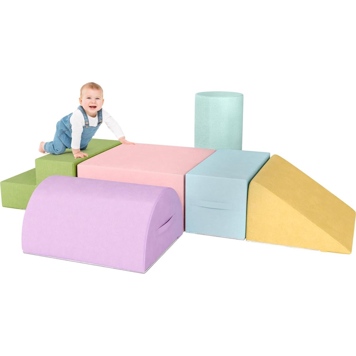 Bloques de Escalada de Espuma MU 6 Piezas Multicolor para Niños