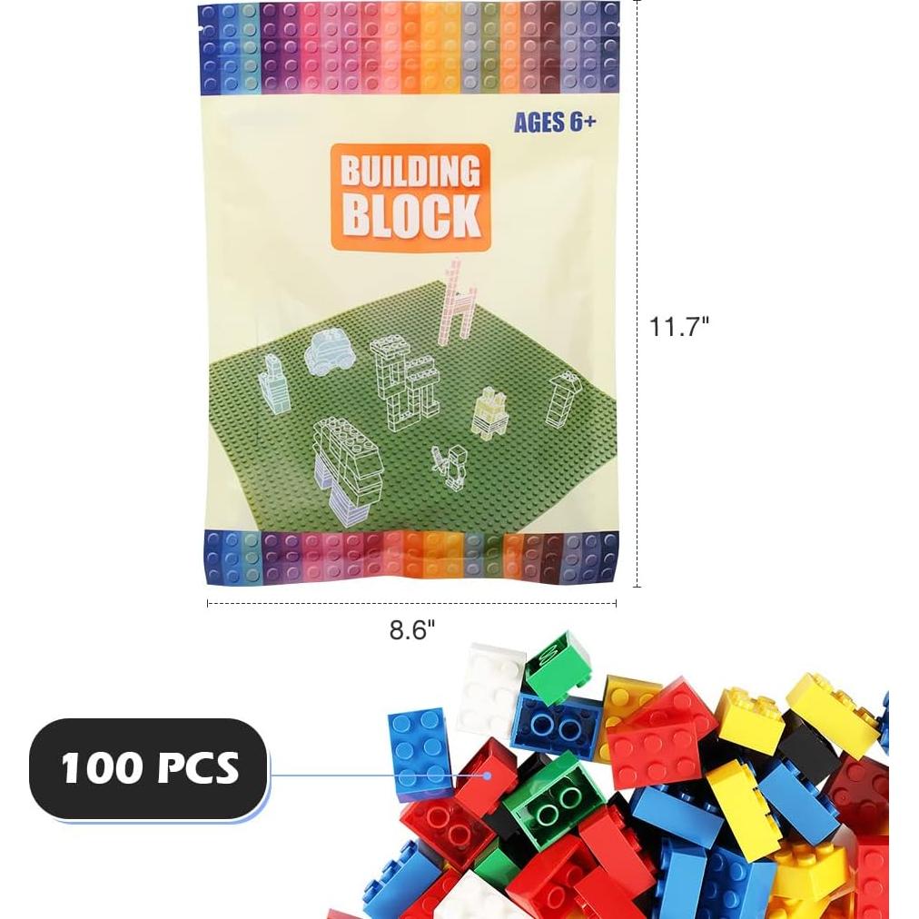 Bloques de Construcción Unirolic 100 Piezas 2x3 Multicolor