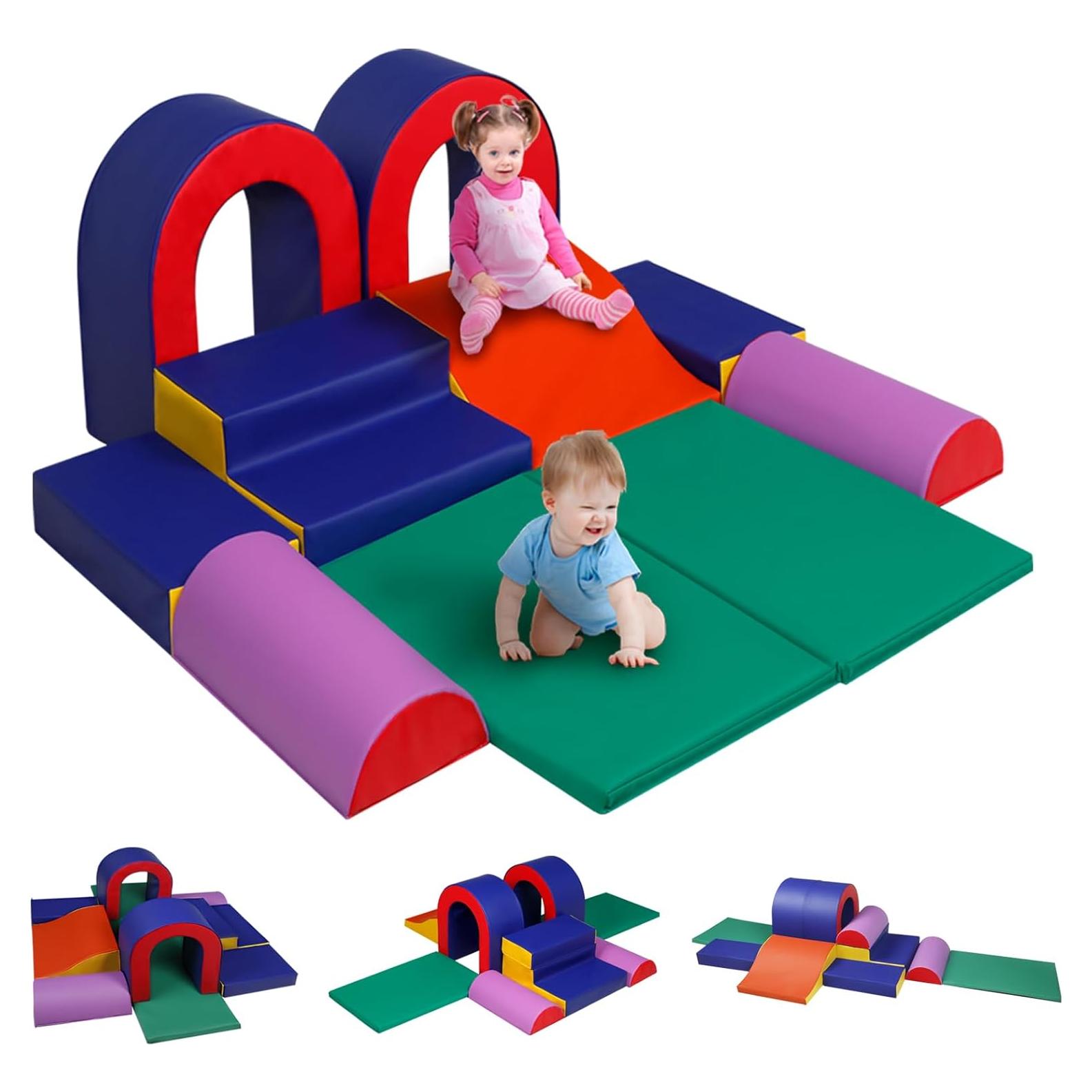 Juego de Escalada Kinder King 10 Piezas Bloques Espuma Suave