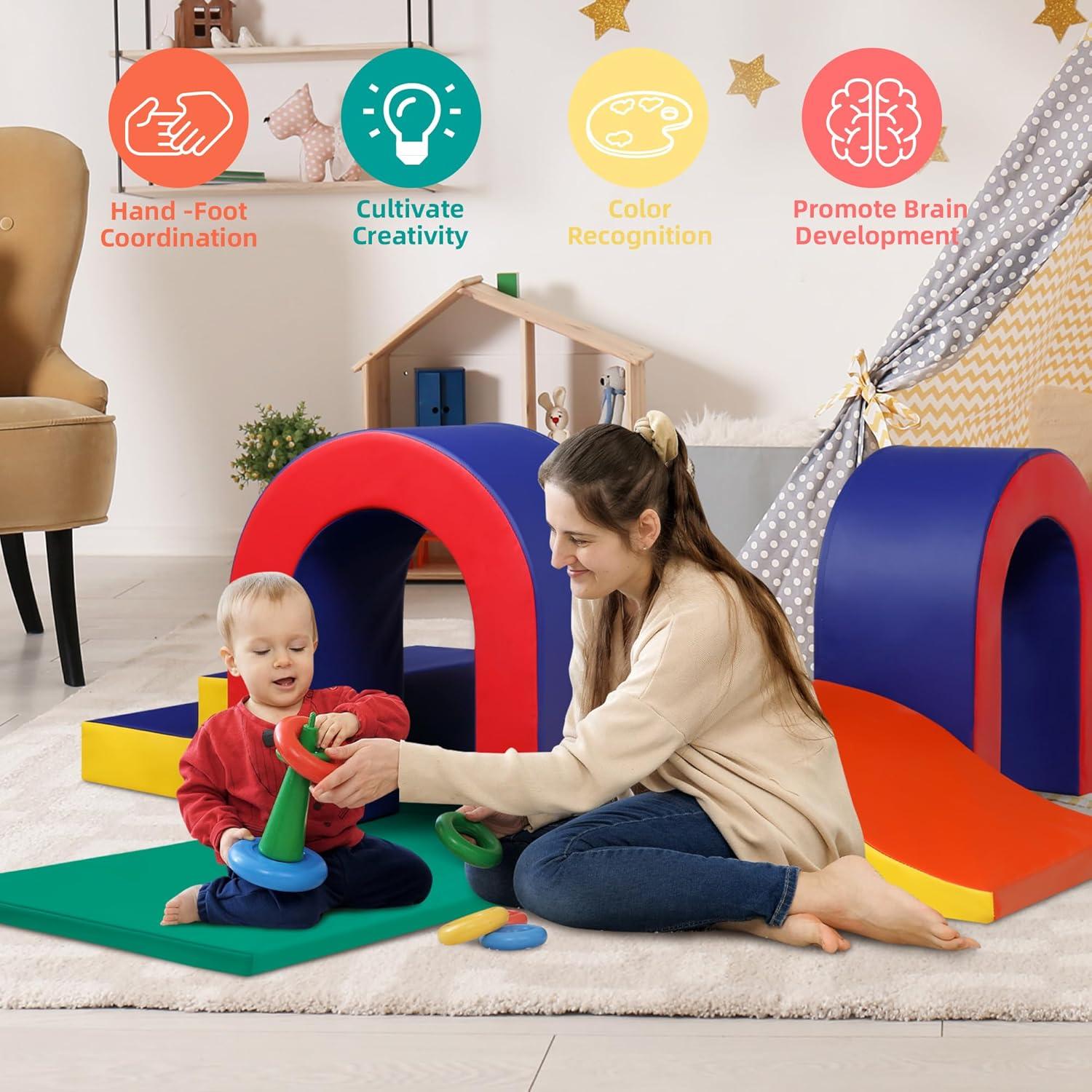 Juego de Escalada Kinder King 10 Piezas Bloques Espuma Suave