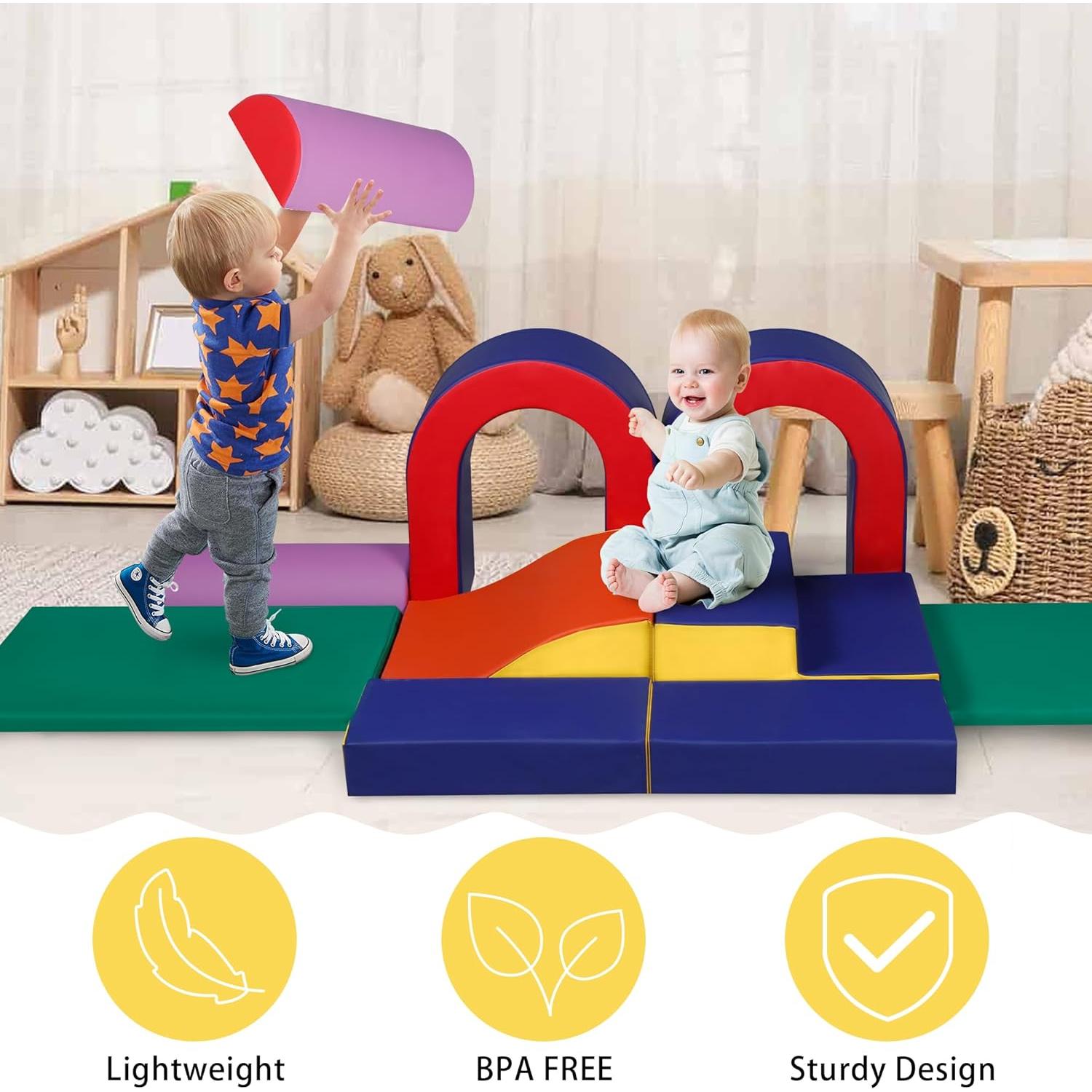 Juego de Escalada Kinder King 10 Piezas Bloques Espuma Suave