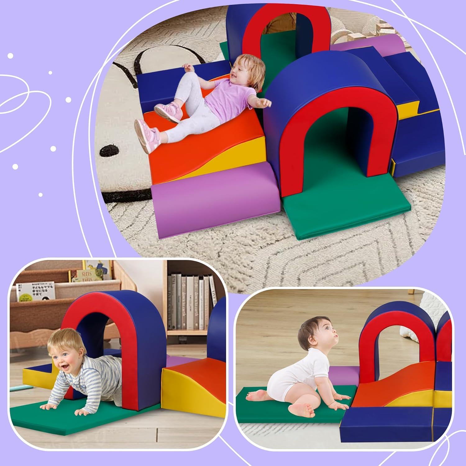 Juego de Escalada Kinder King 10 Piezas Bloques Espuma Suave