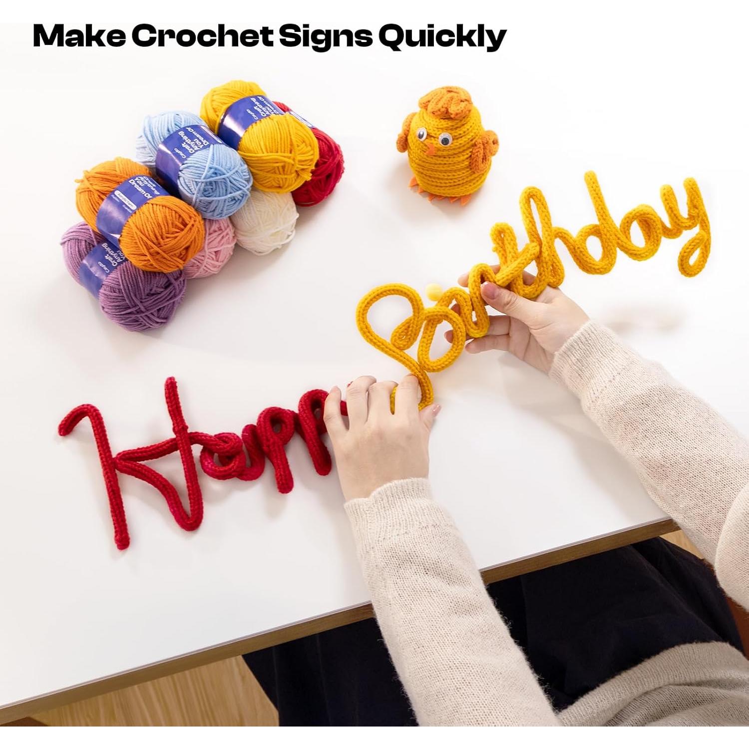 Kit de Tejido i-Cord Caydo con Hilos Acrílicos y Alambre