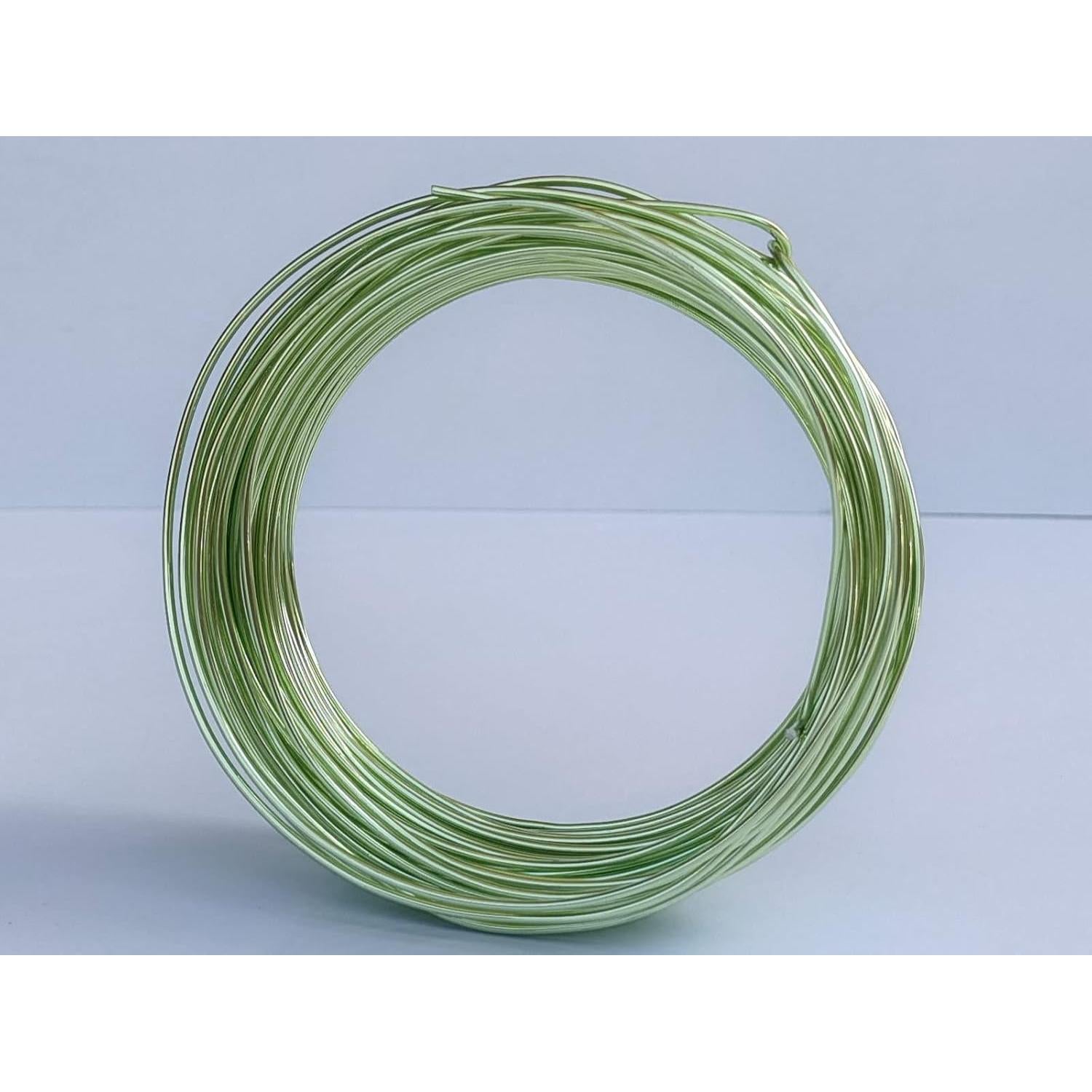 Alambre de Aluminio Anodizado 1.5mm Verde Fruta 15m DIY Joyería