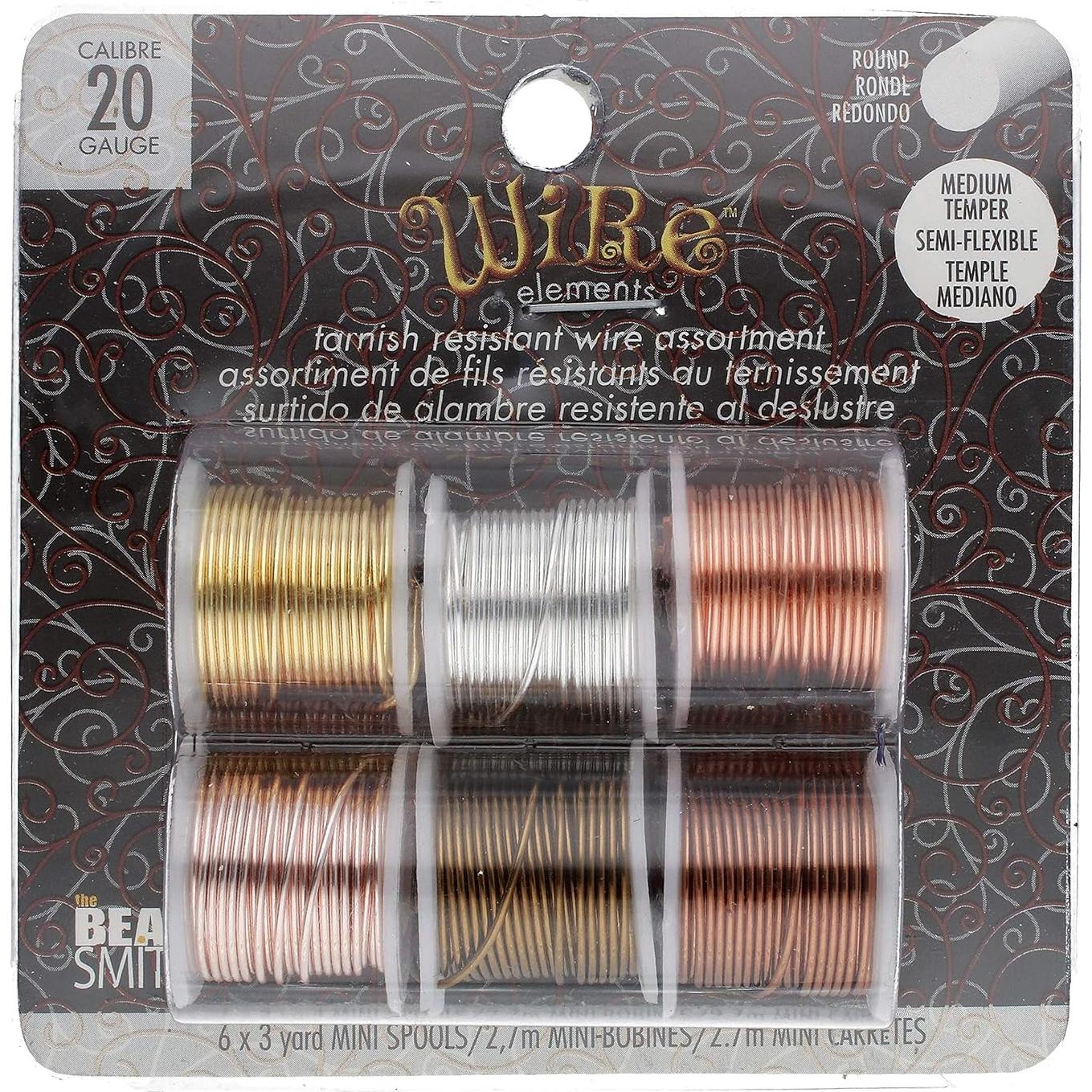 Alambre de Cobre The Beadsmith 20 Calibre Surtido 6 Colores
