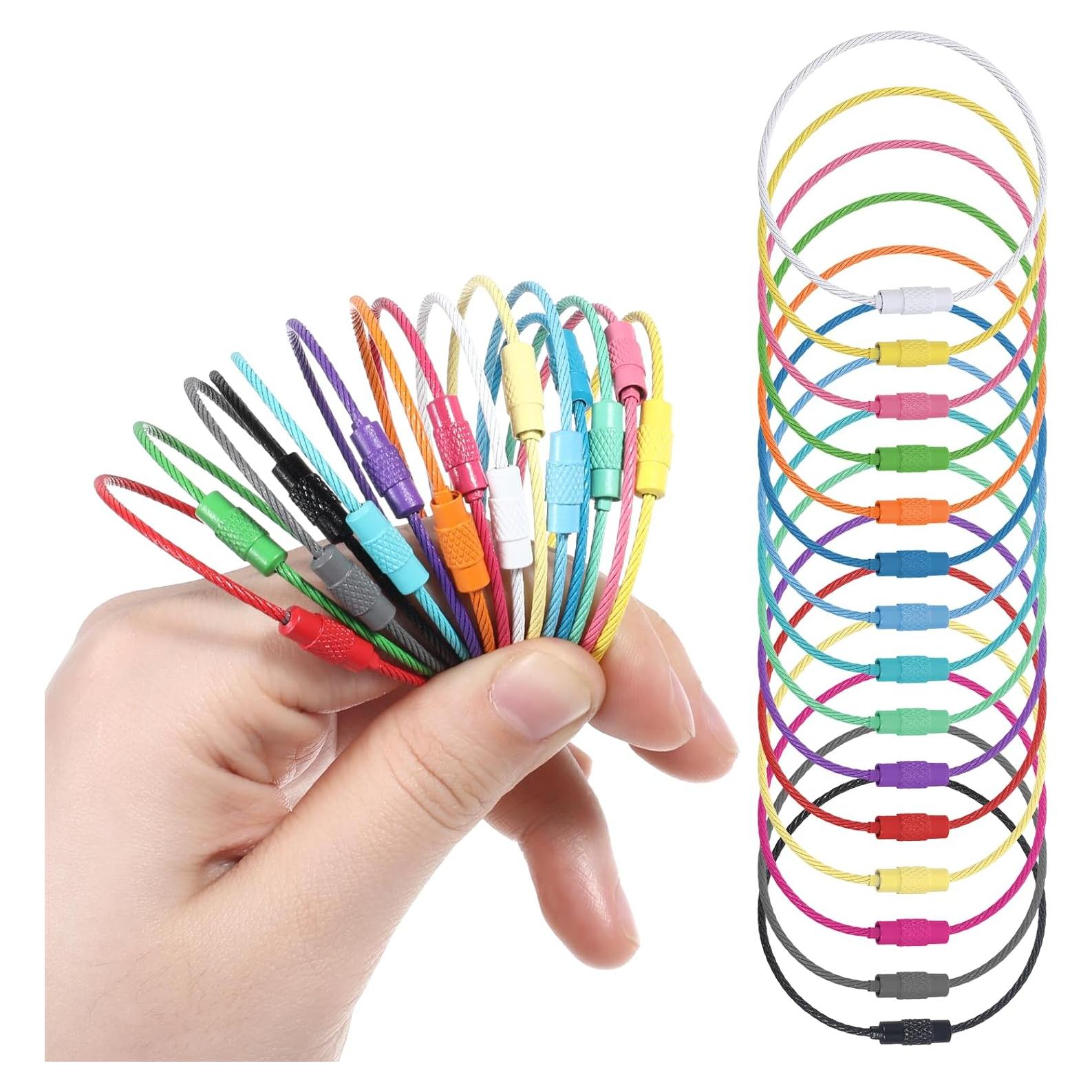 Paquete de 32 Lazos de Acero Inoxidable Multicolor 1.5mm