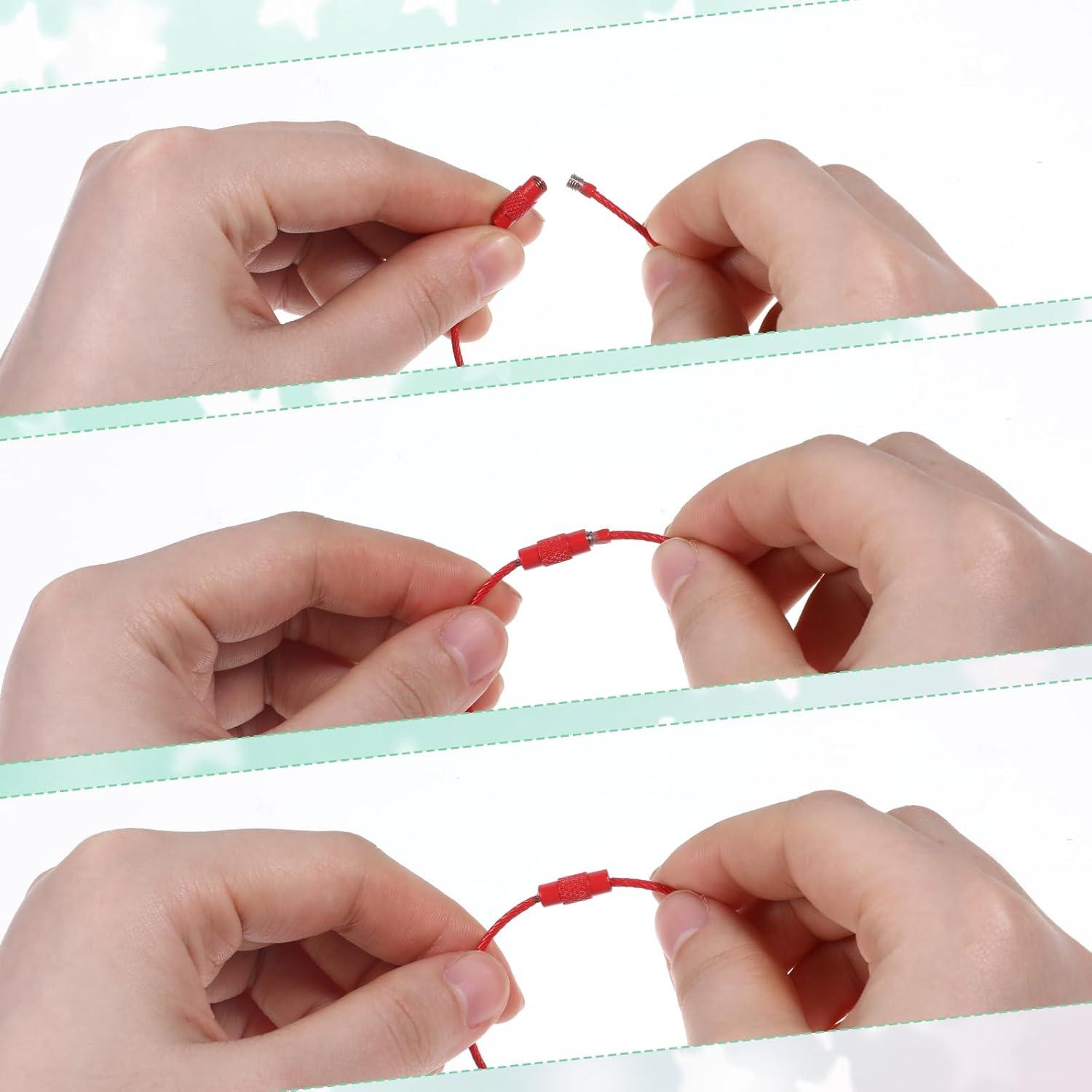 Paquete de 32 Lazos de Acero Inoxidable Multicolor 1.5mm