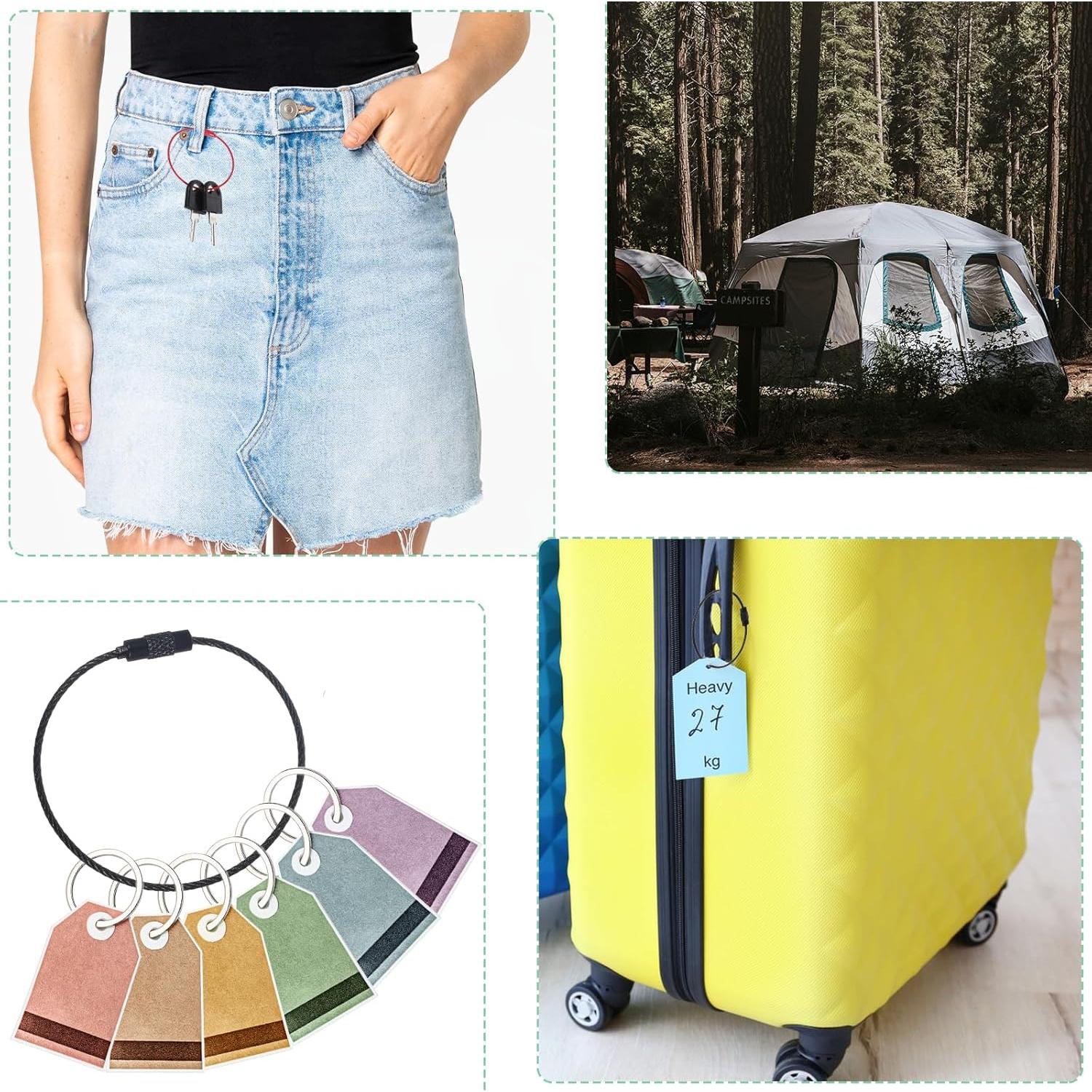 Paquete de 32 Lazos de Acero Inoxidable Multicolor 1.5mm