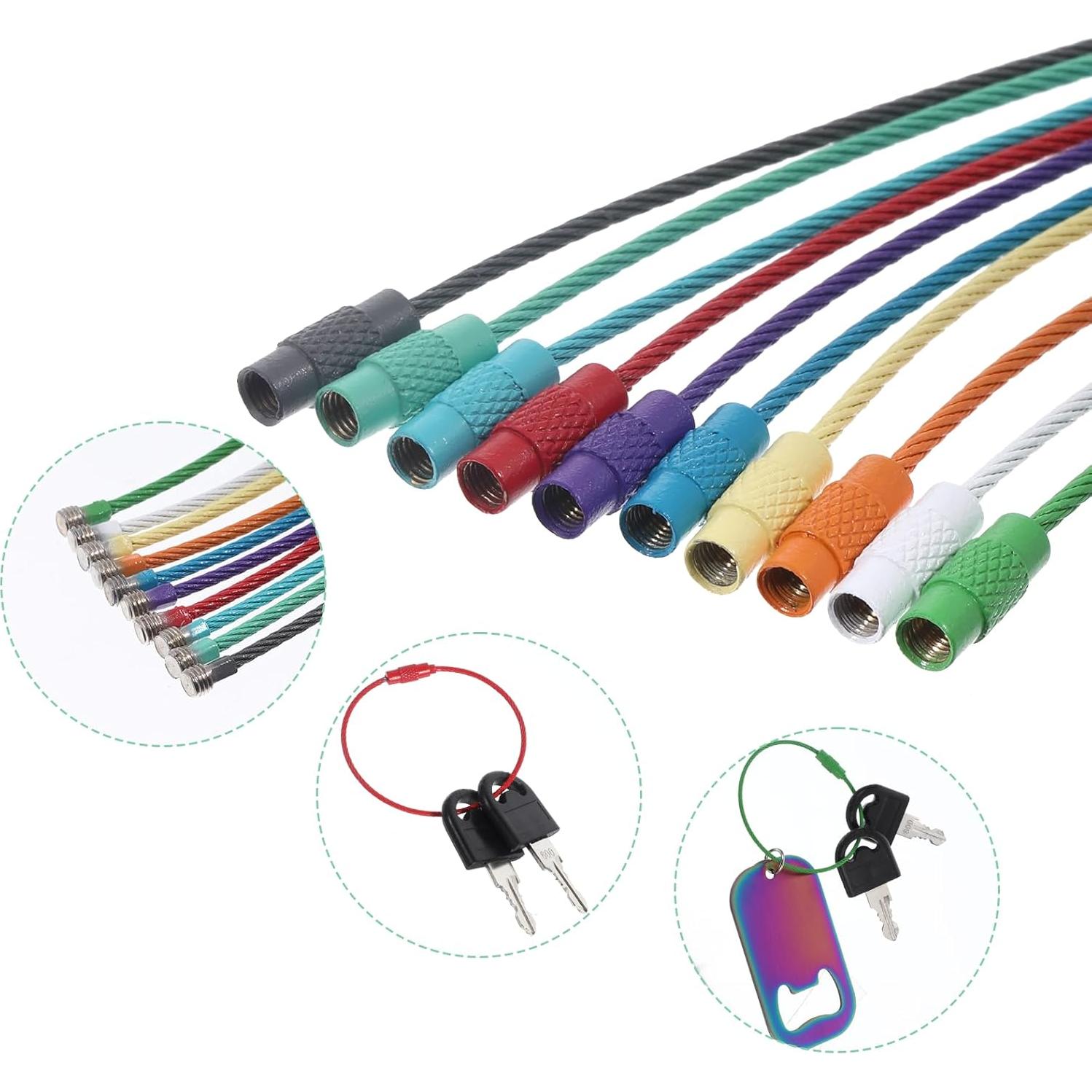 Paquete de 32 Lazos de Acero Inoxidable Multicolor 1.5mm