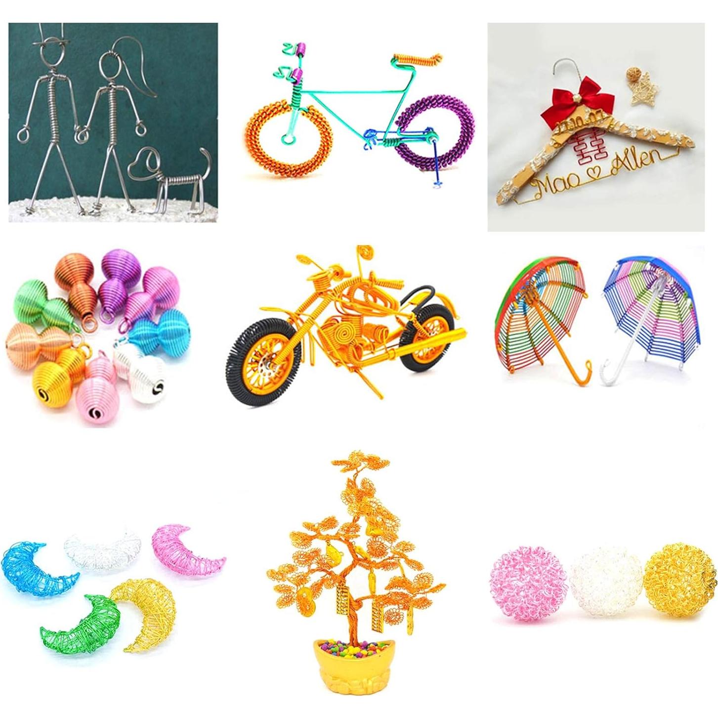 Alambre Artesanal Cinvo 3 Rollos 2mm Plata Oro Rosa