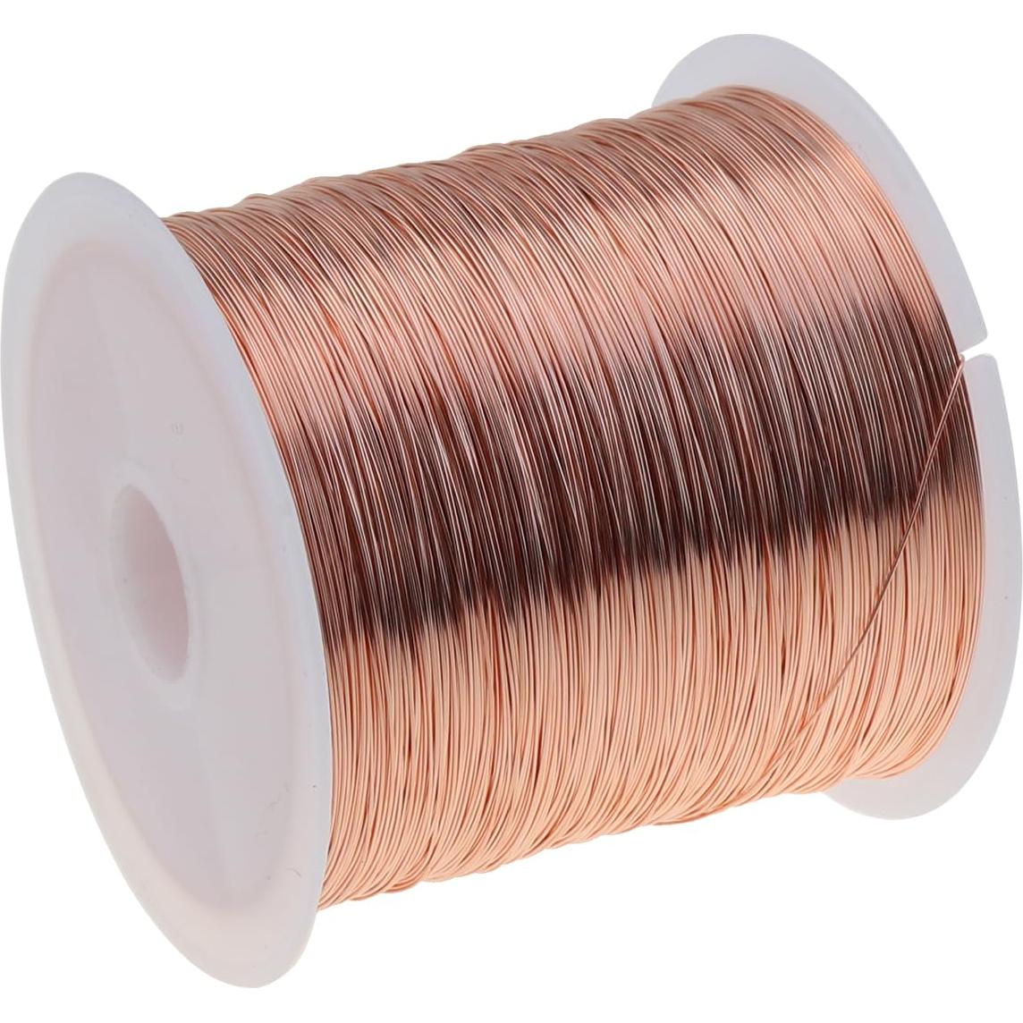 Hilo de Cobre Desnudo 28 Gauge 100 Metros para Manualidades