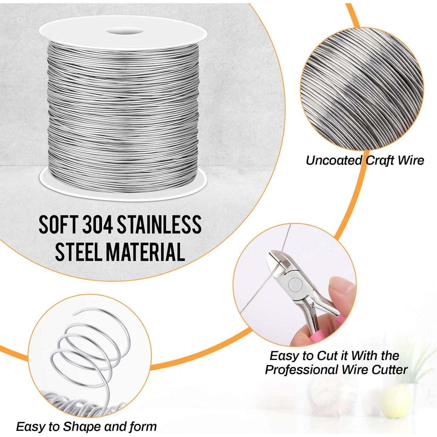 Alambre de Acero Inoxidable Cridoz 22 Gauge 79.93m para Joyas