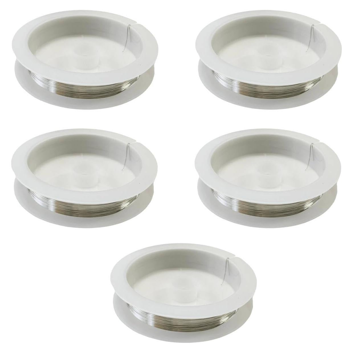 5 Rollos Alambre de Cobre 0.3mm 15m para Joyería y Manualidades