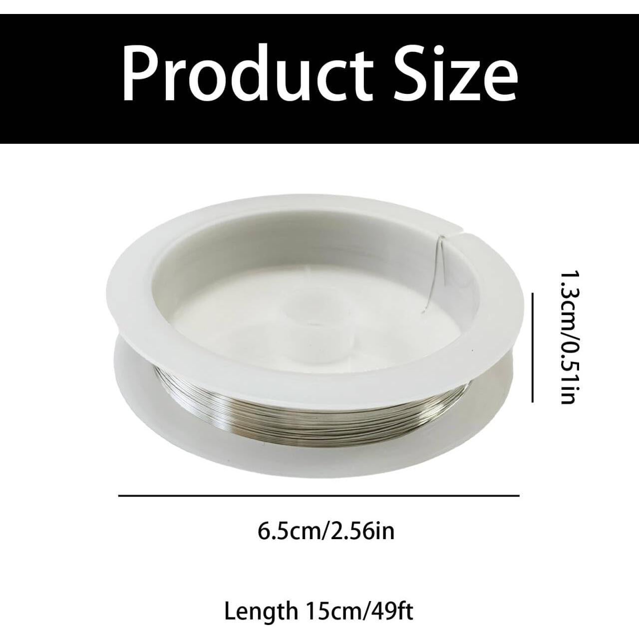 5 Rollos Alambre de Cobre 0.3mm 15m para Joyería y Manualidades