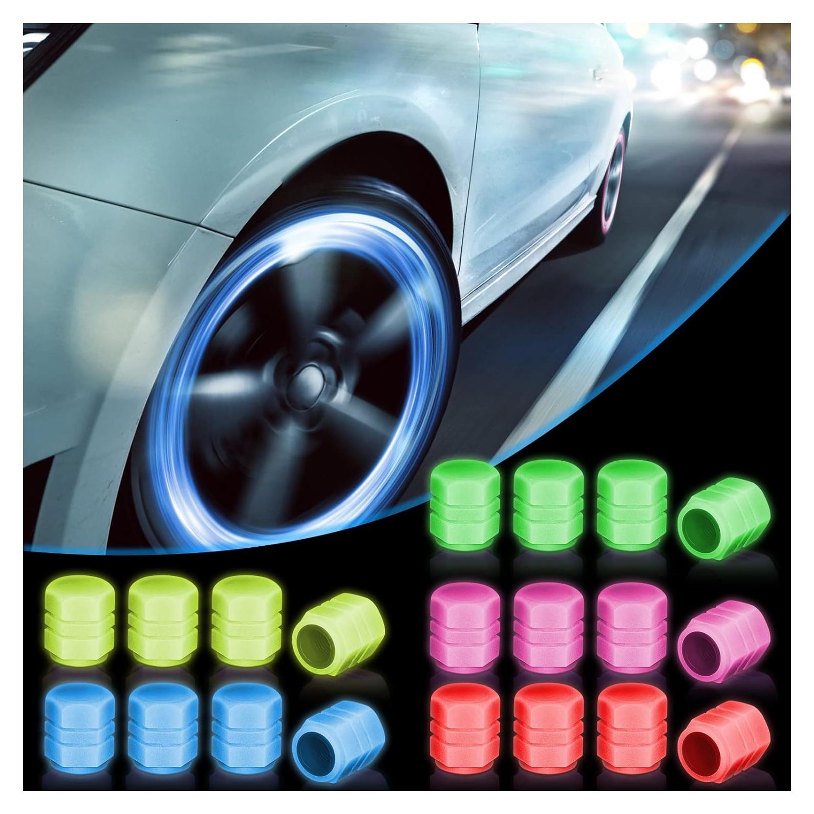 Tallew 20 Tapas de Válvula Fluorescentes para Neumáticos