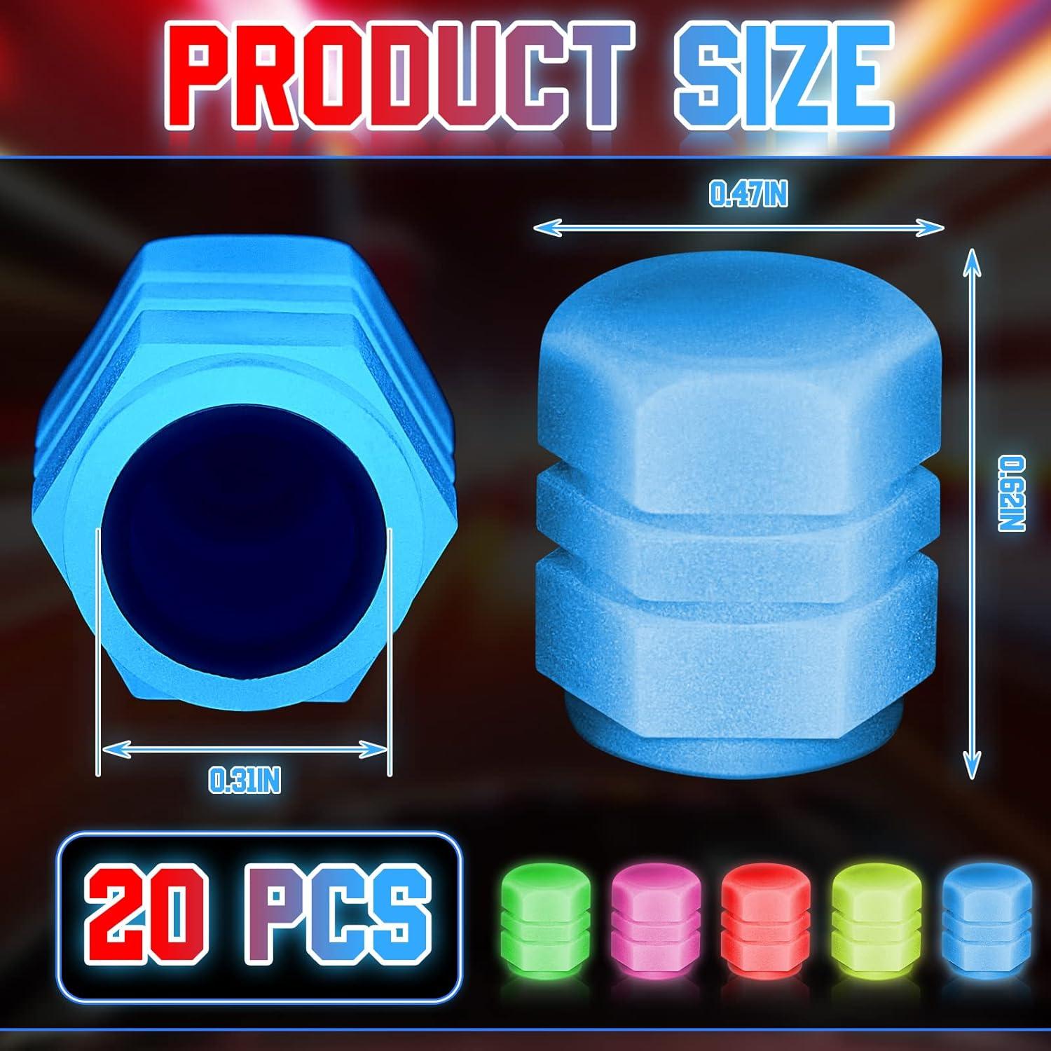 Tallew 20 Tapas de Válvula Fluorescentes para Neumáticos