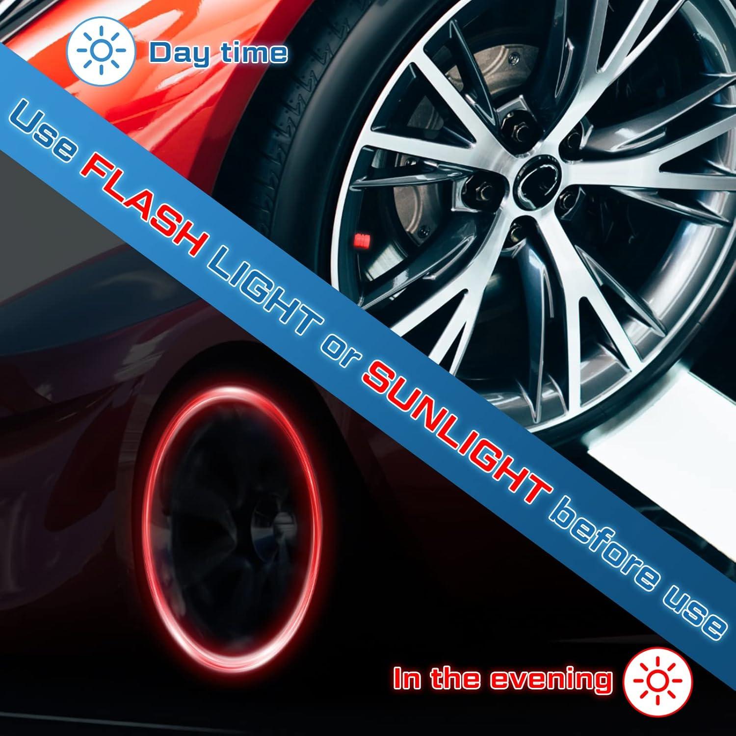 Tallew 20 Tapas de Válvula Fluorescentes para Neumáticos