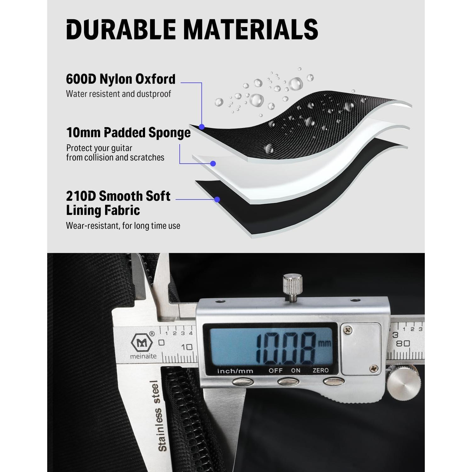 Funda de Guitarra Eléctrica Donner 39" Nylon Impermeable 600D