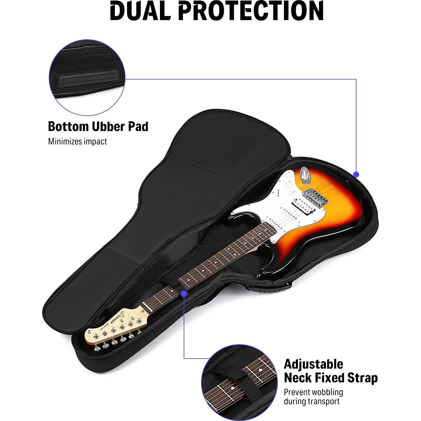 Funda de Guitarra Eléctrica Donner 39" Nylon Impermeable 600D