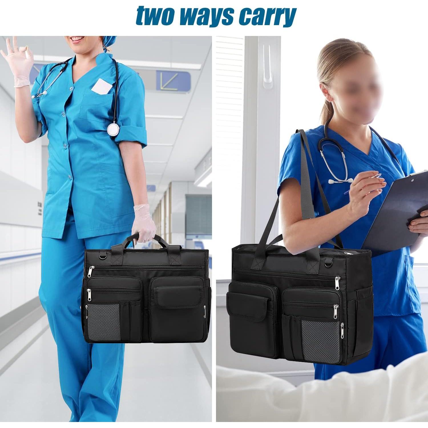 Bolsa Tote de Enfermera Gatycallaty Negra 43.94x32.26cm