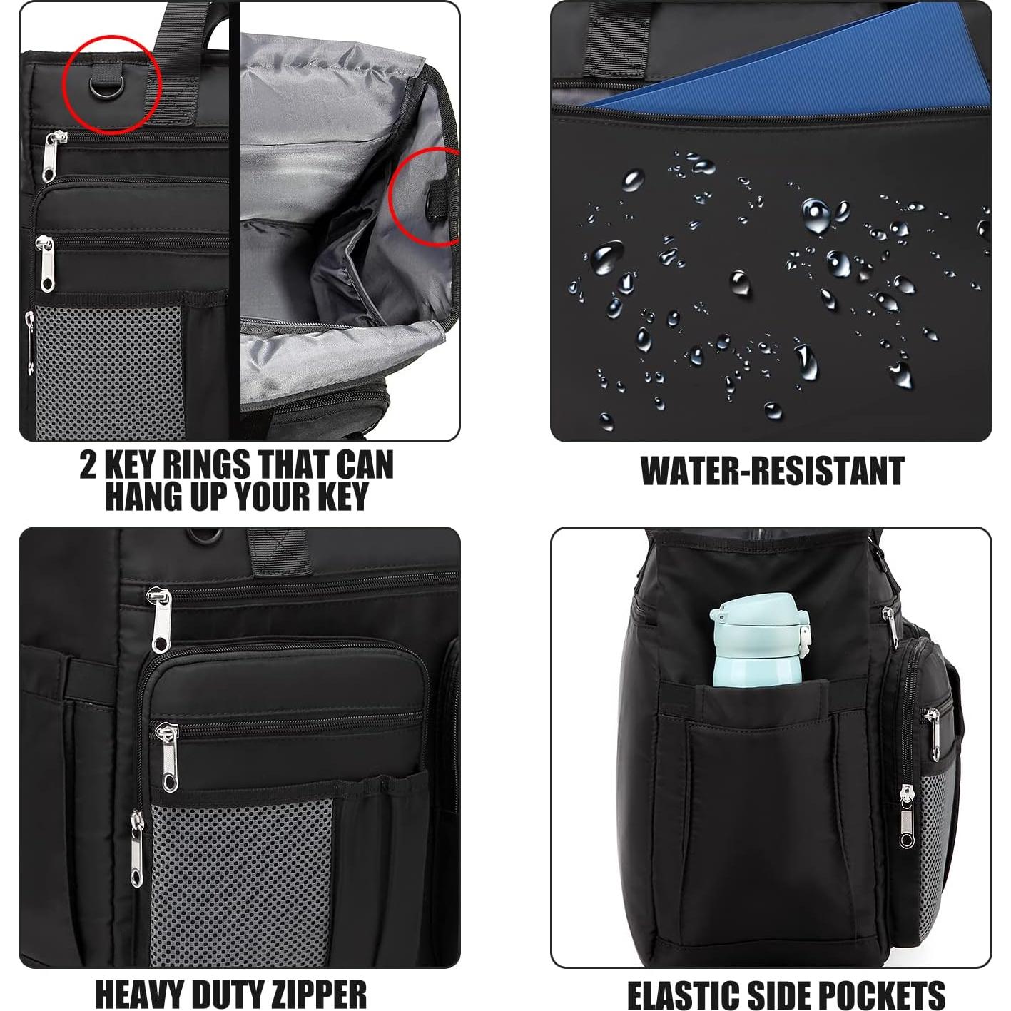 Bolsa Tote de Enfermera Gatycallaty Negra 43.94x32.26cm