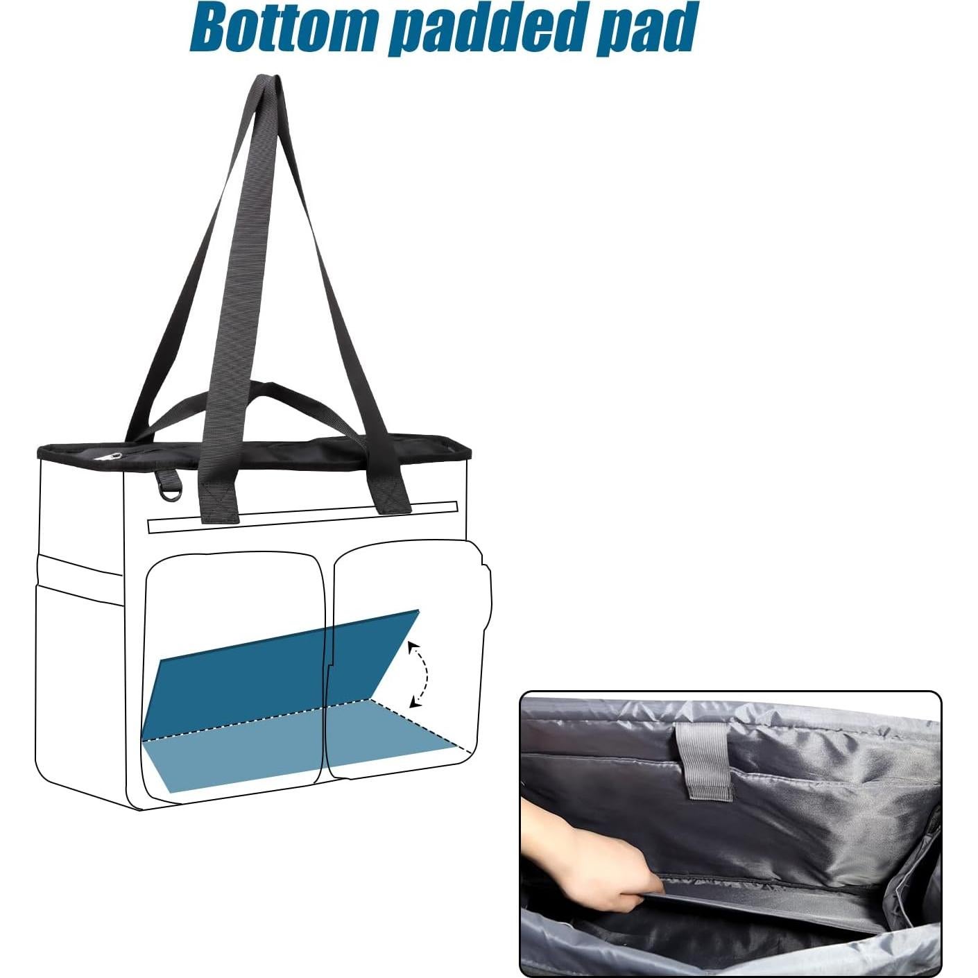 Bolsa Tote de Enfermera Gatycallaty Negra 43.94x32.26cm