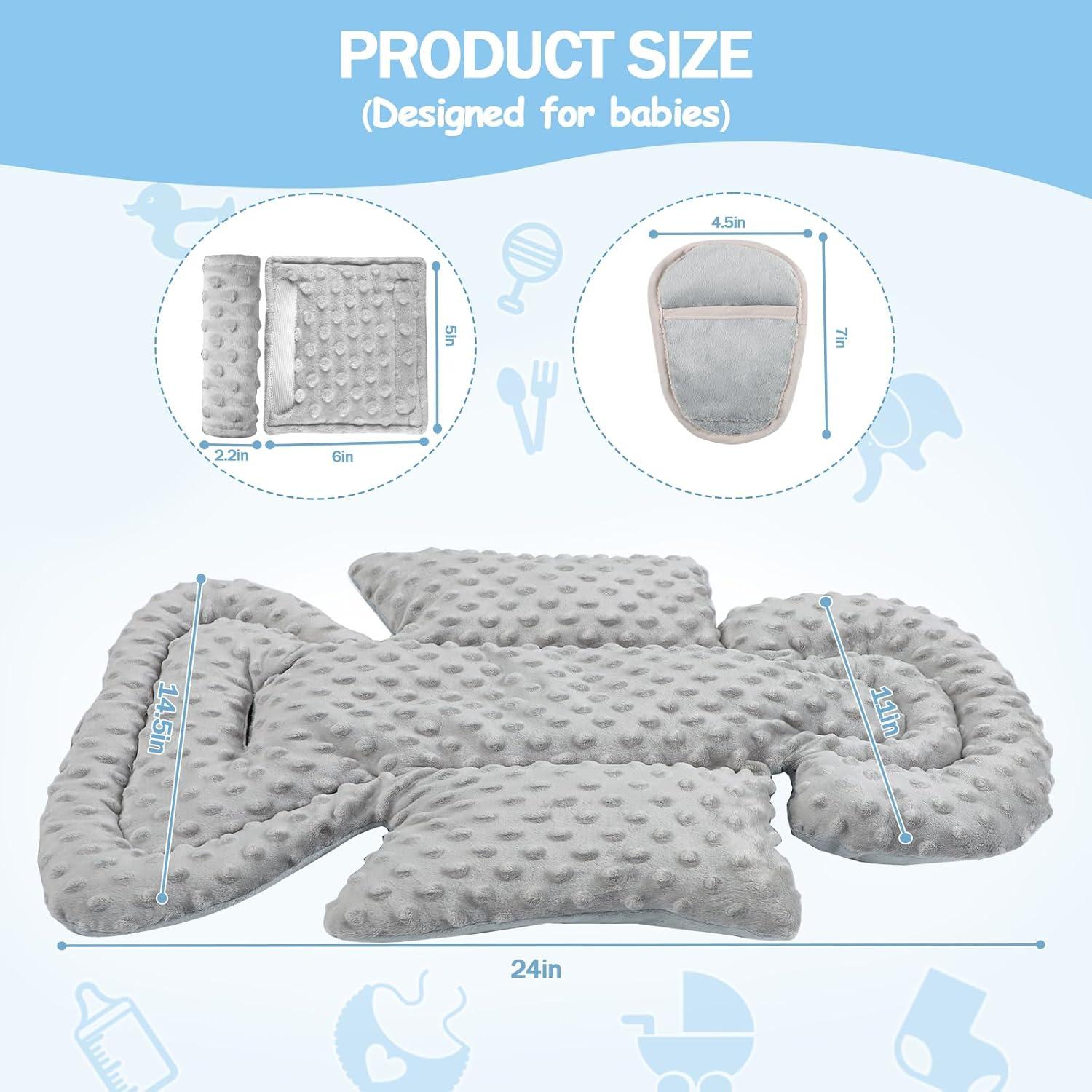 Inserto para Asiento de Auto Bebé 3 en 1 Azul Gris