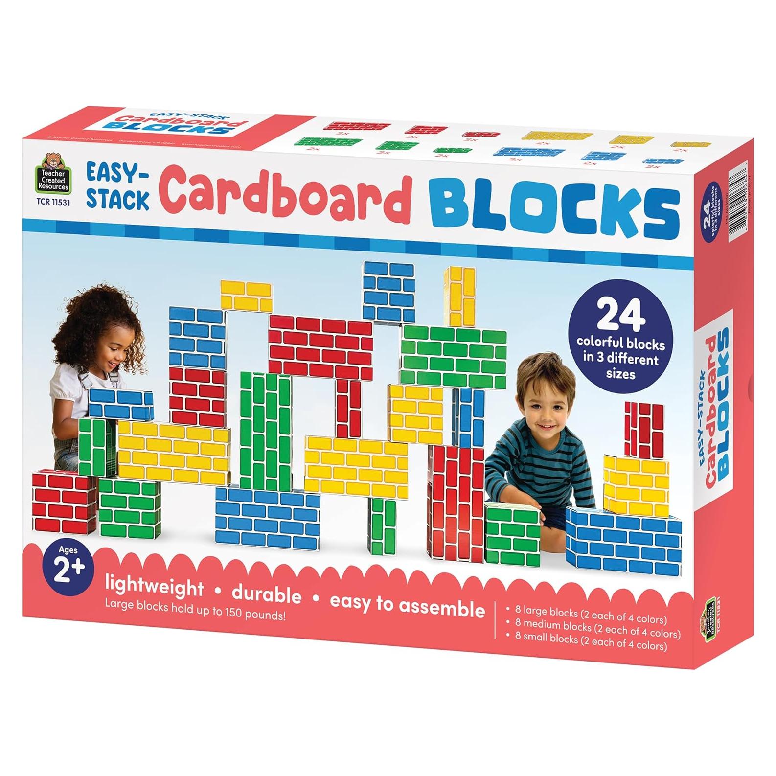 Juego de Bloques de Cartón Apilables 24 Piezas Recursos Creados por el Maestro