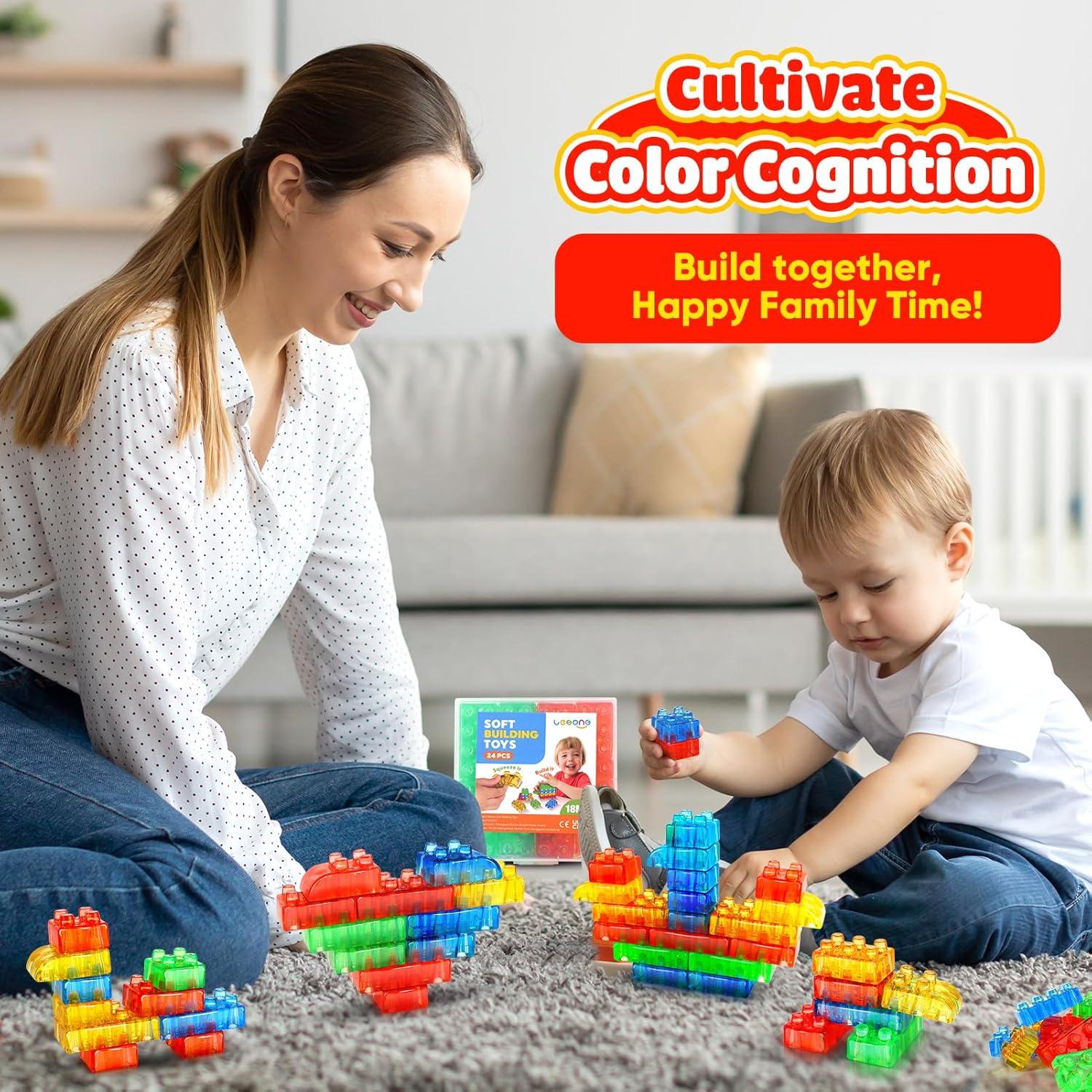 Bloques de Construcción Suaves LESONG 24PCS para Niños 18m+