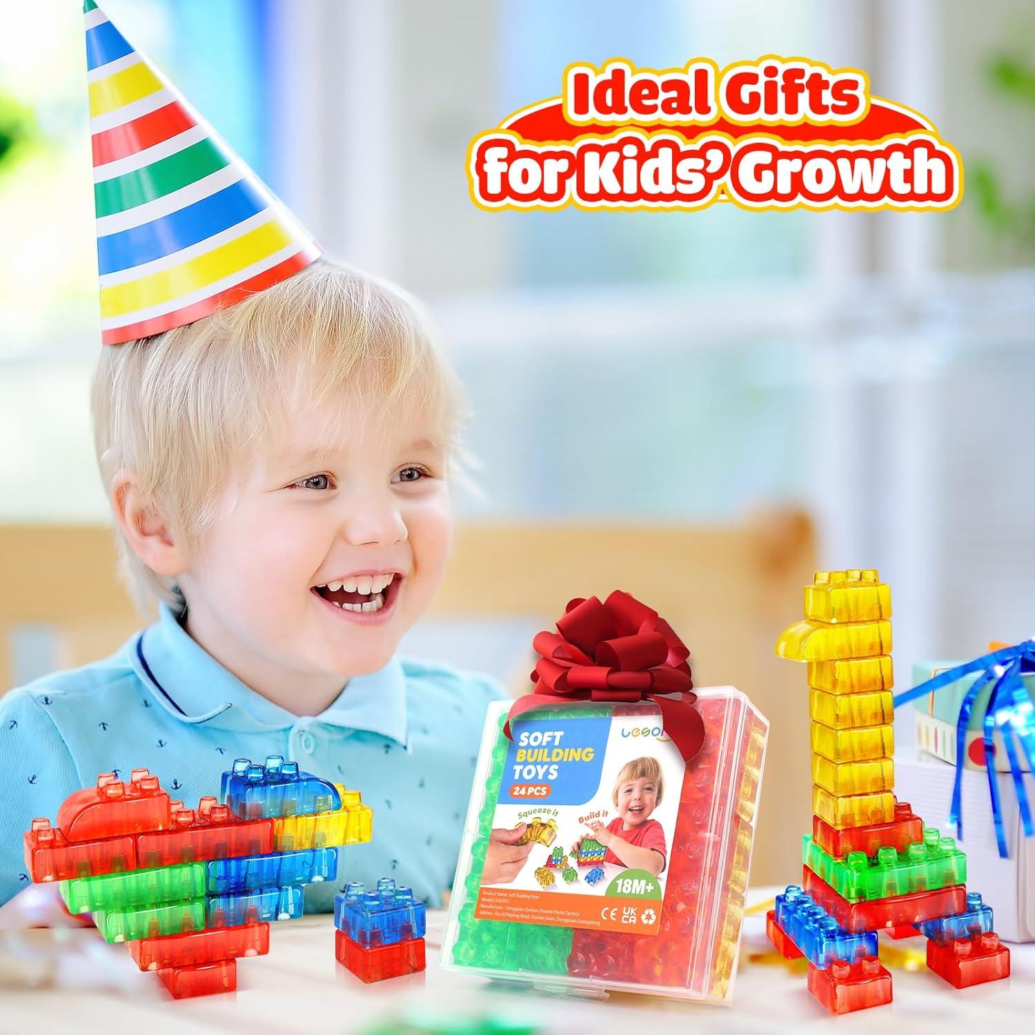 Bloques de Construcción Suaves LESONG 24PCS para Niños 18m+