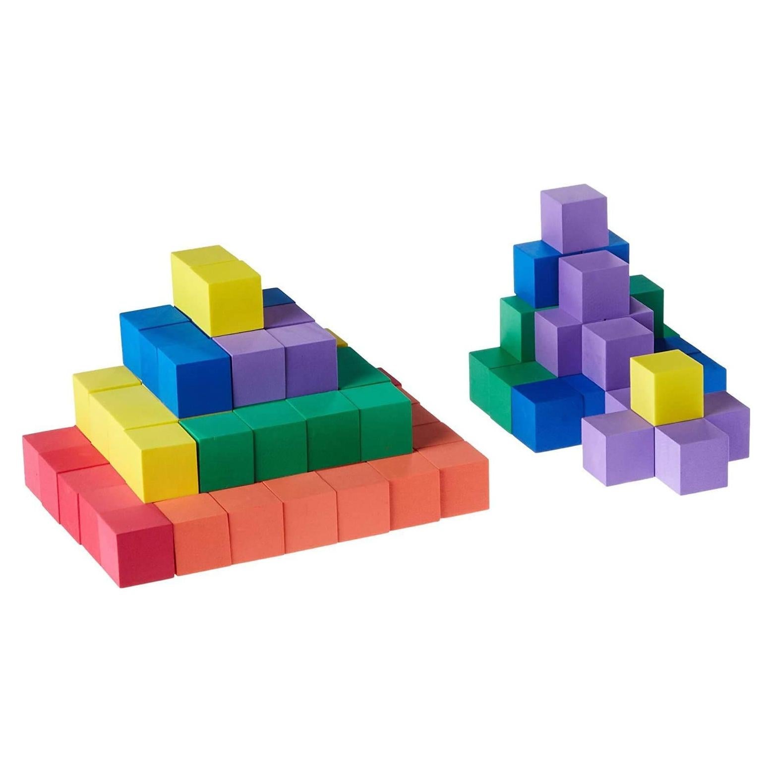 Bloques de espuma hand2mind 1" (2.54 cm) - 100 cubos colores