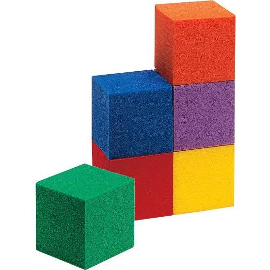 Bloques de espuma hand2mind 1" (2.54 cm) - 100 cubos colores