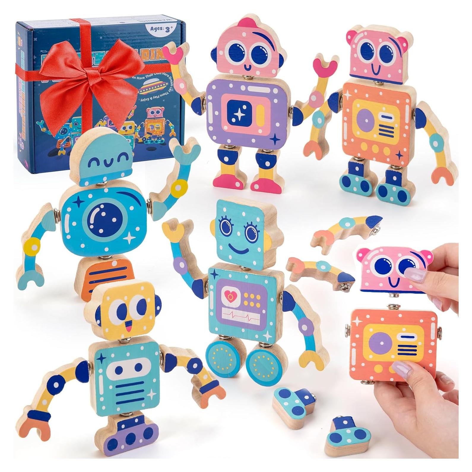 Juguetes de Construcción de Madera Montessori 30 Piezas