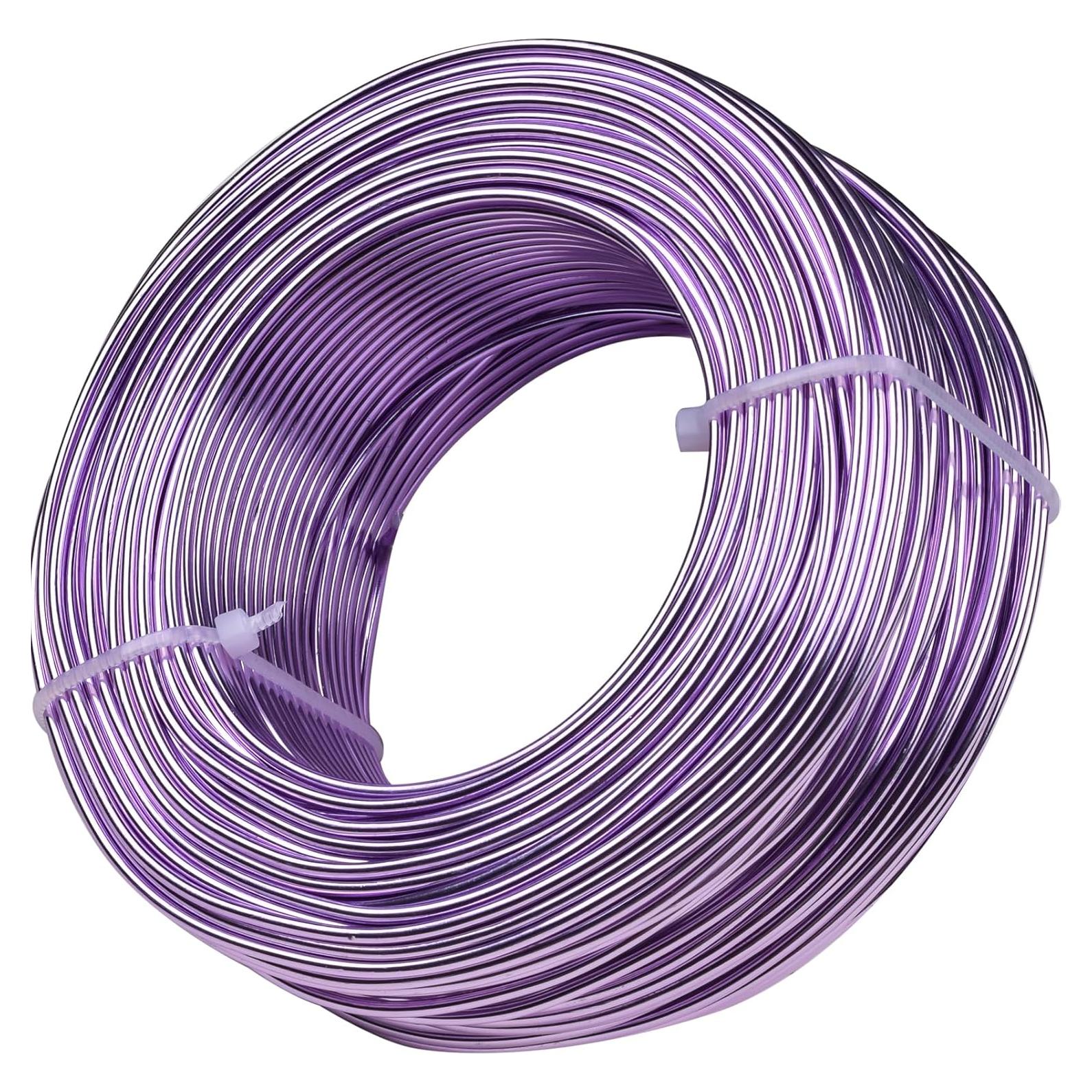 Alambre de aluminio púrpura 12 gauge 55 m para manualidades