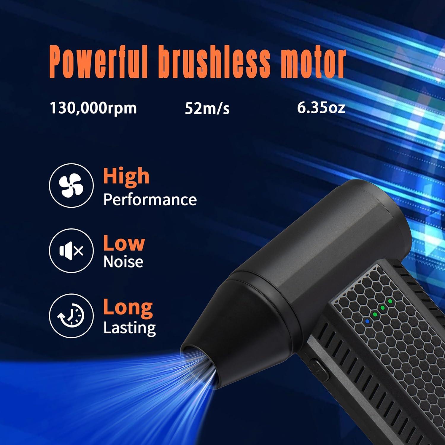 Soplador de Aire Eléctrico VEELAM 130000RPM Recargable