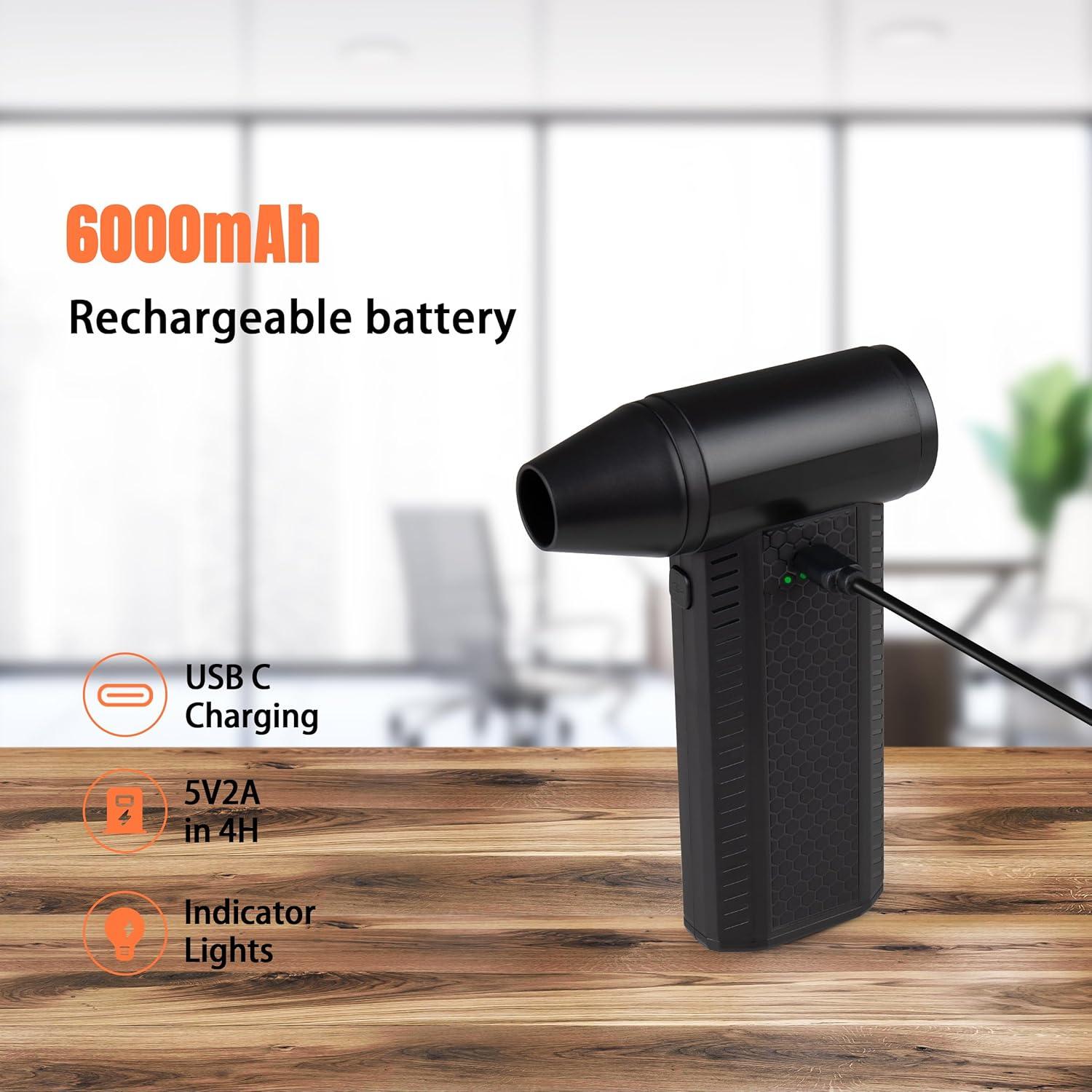 Soplador de Aire Eléctrico VEELAM 130000RPM Recargable