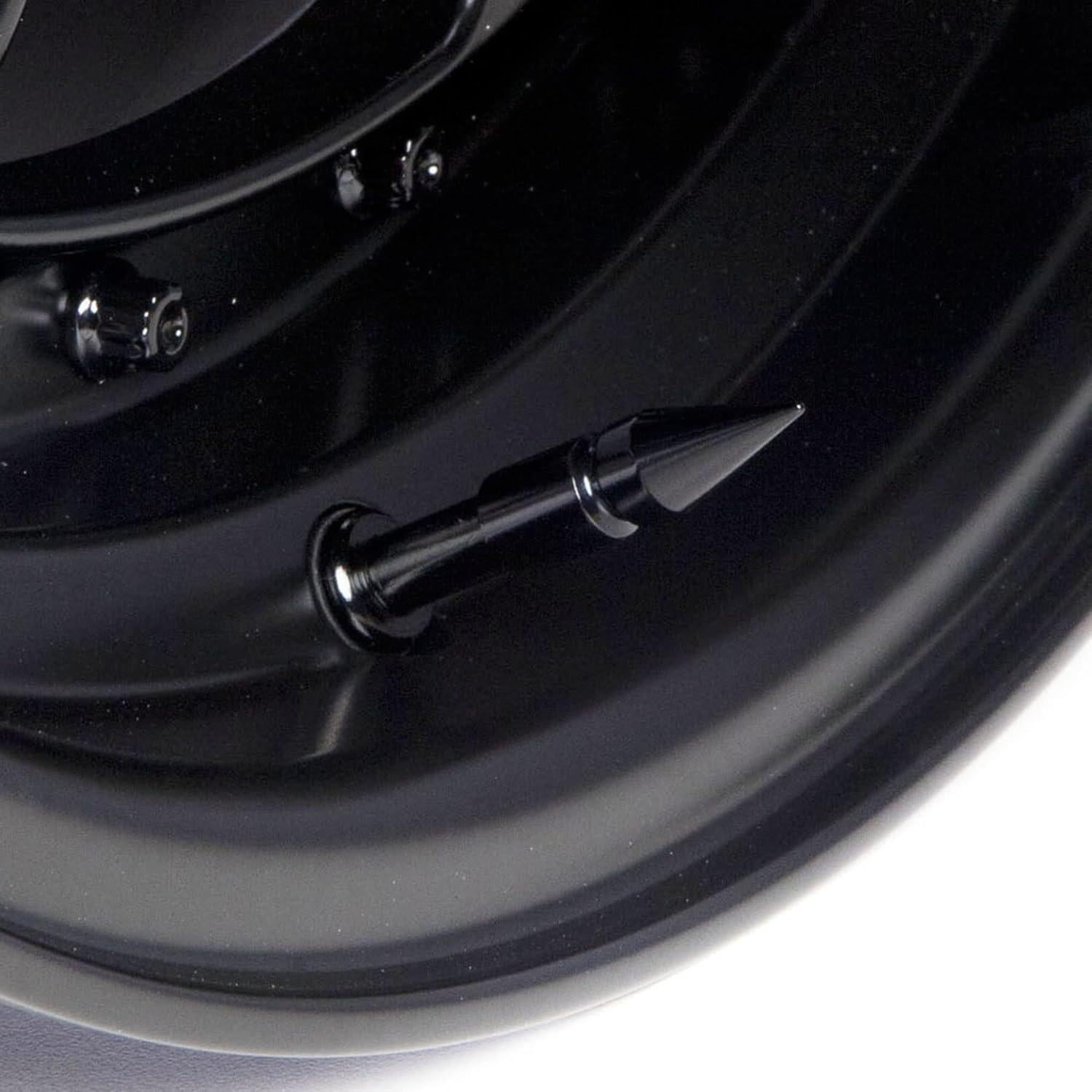 Tapas de Válvula de Aluminio Negras Circuit Performance VC6 - Juego de 4