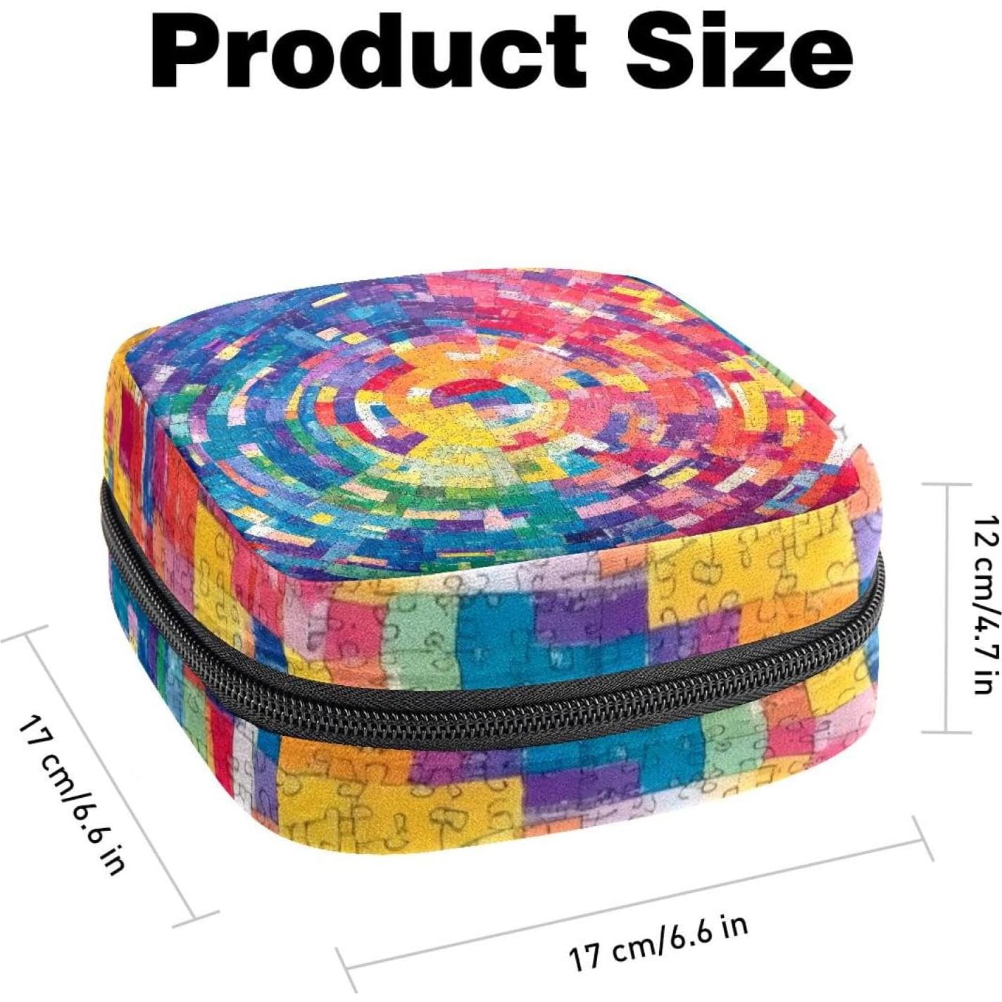 Bolsa de Almacenamiento de Toallas Sanitarias Multicolor 17x17x12 cm