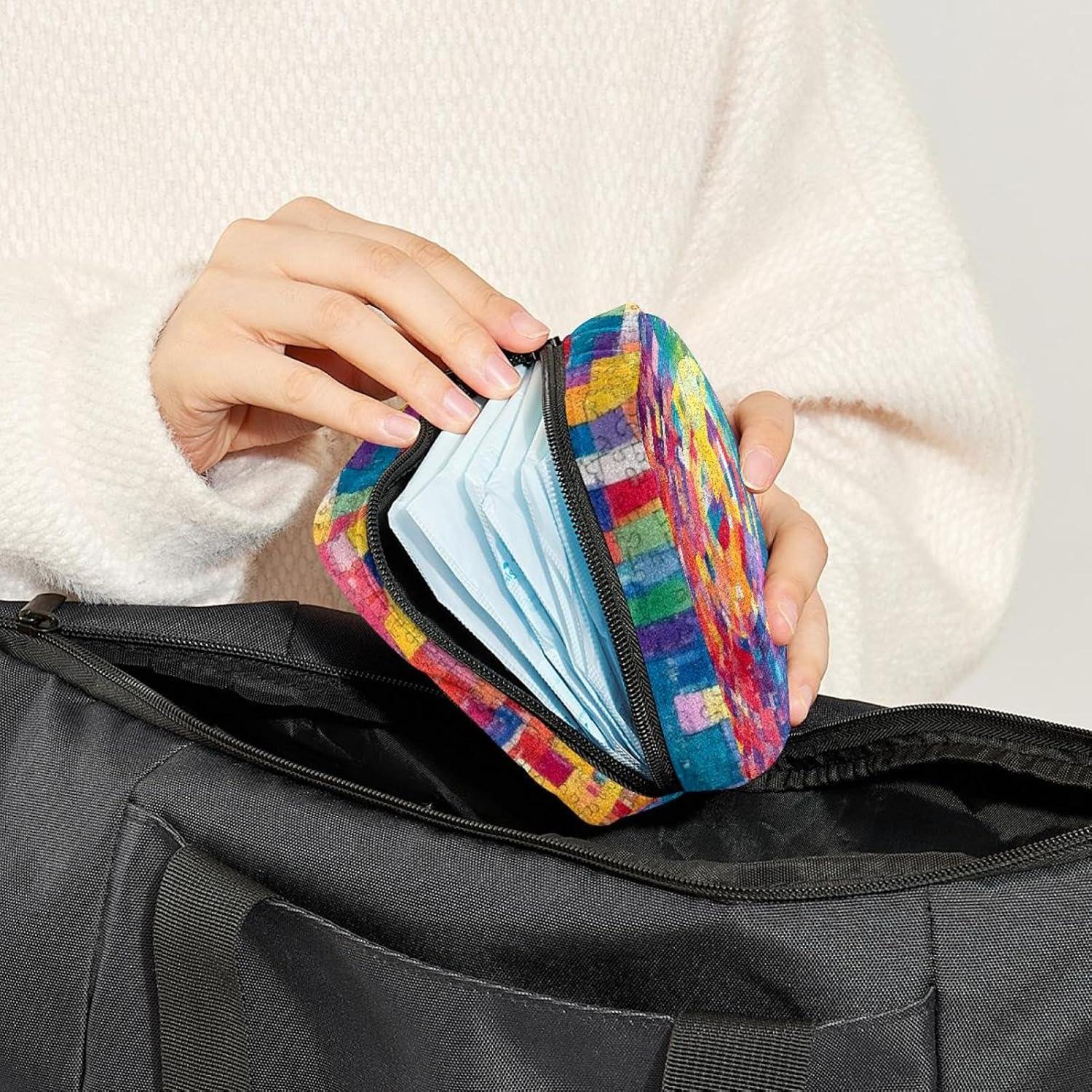 Bolsa de Almacenamiento de Toallas Sanitarias Multicolor 17x17x12 cm