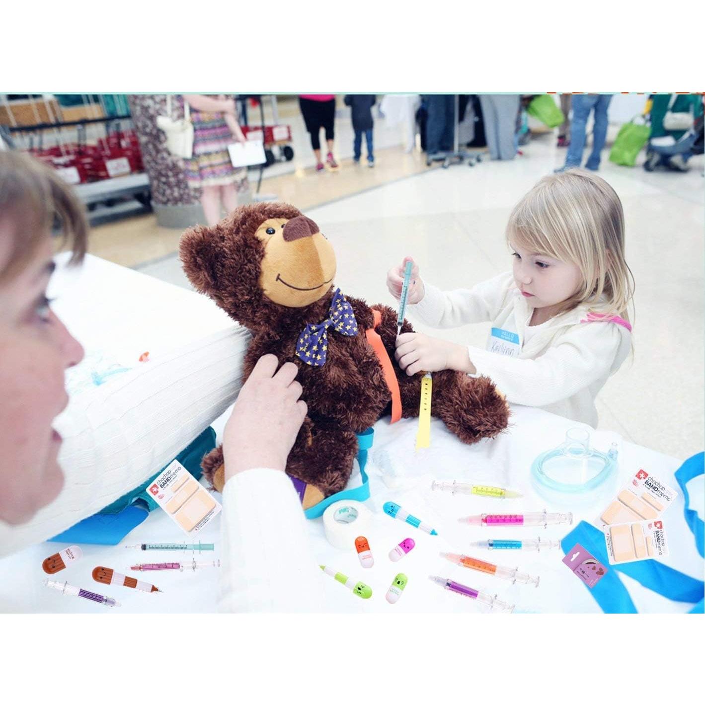 Conjunto Escolar 34 Pcs ChaChap: Marcadores Jeringa y Bolígrafos