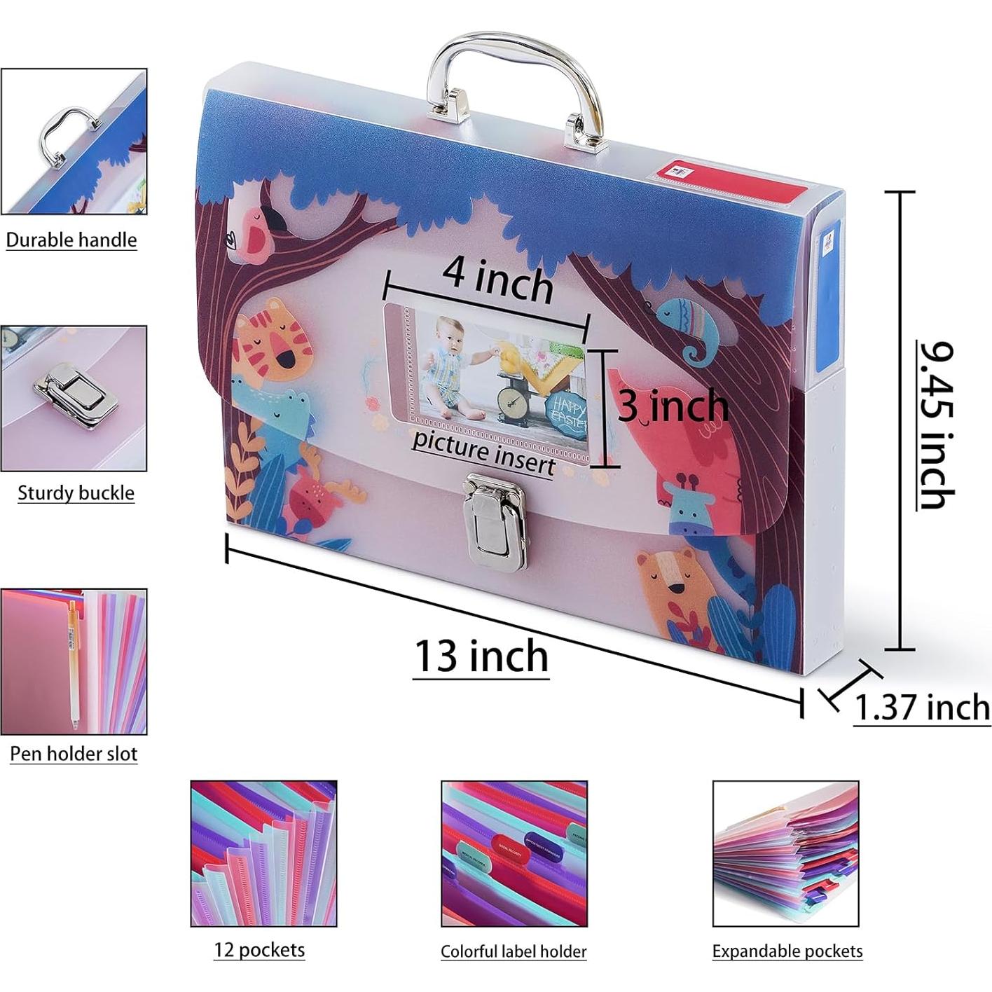 Organizador de Archivos para Bebés BFO001 - 12 Bolsillos Multicolores